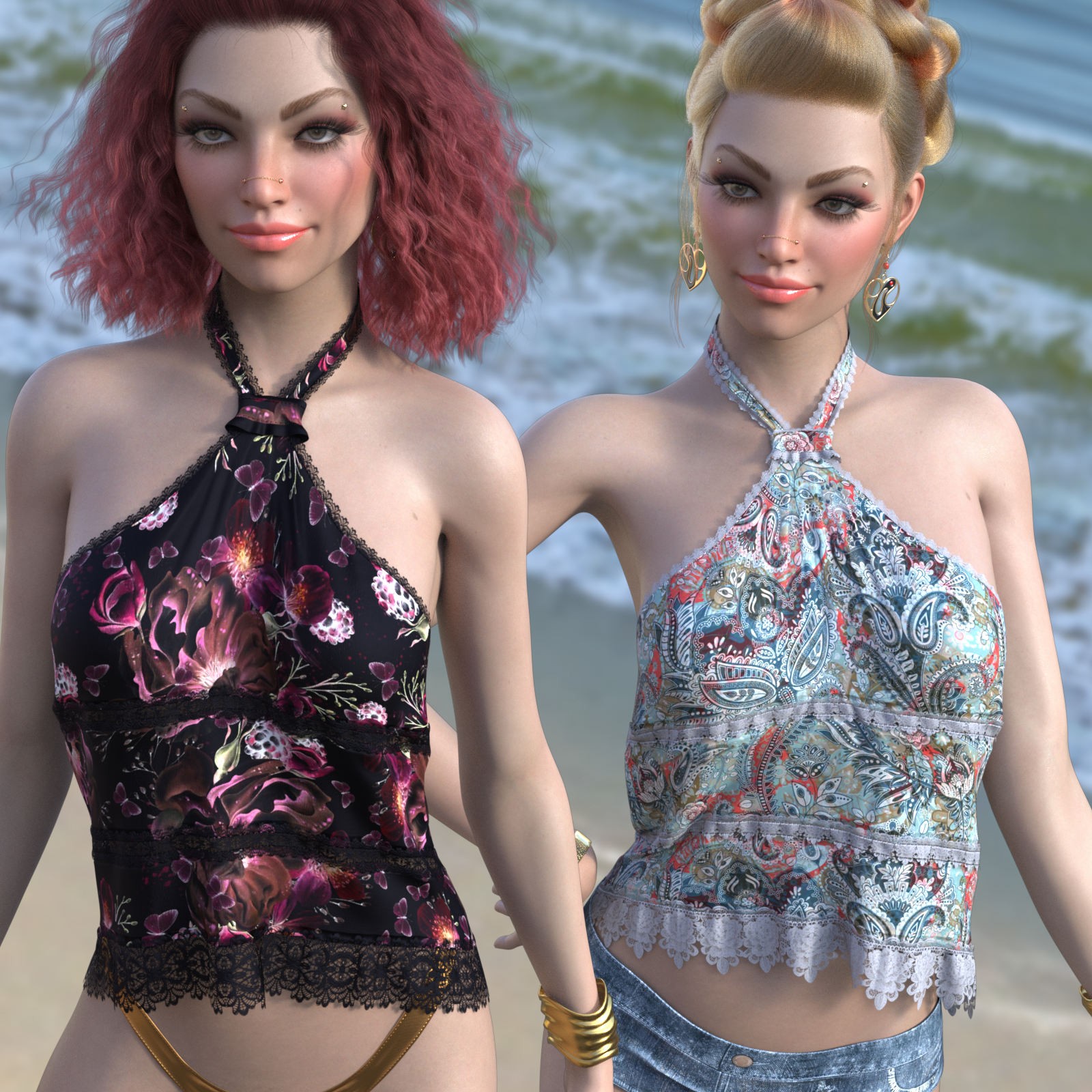 DA-Summer for dForce Harlow Halter for G8F & G9 by -Wolfie- by N/A