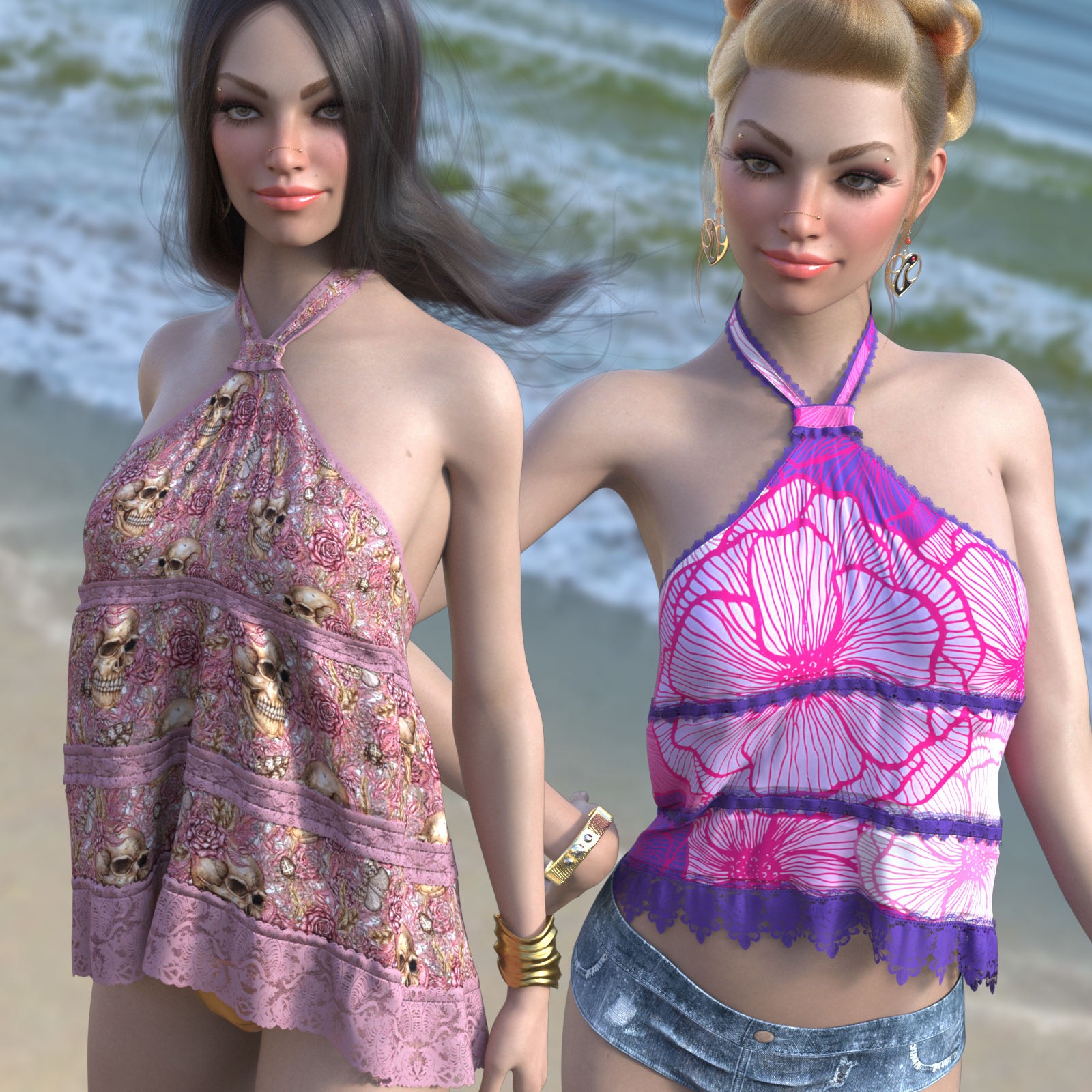 DA-Summer for dForce Harlow Halter for G8F & G9 by -Wolfie- by N/A