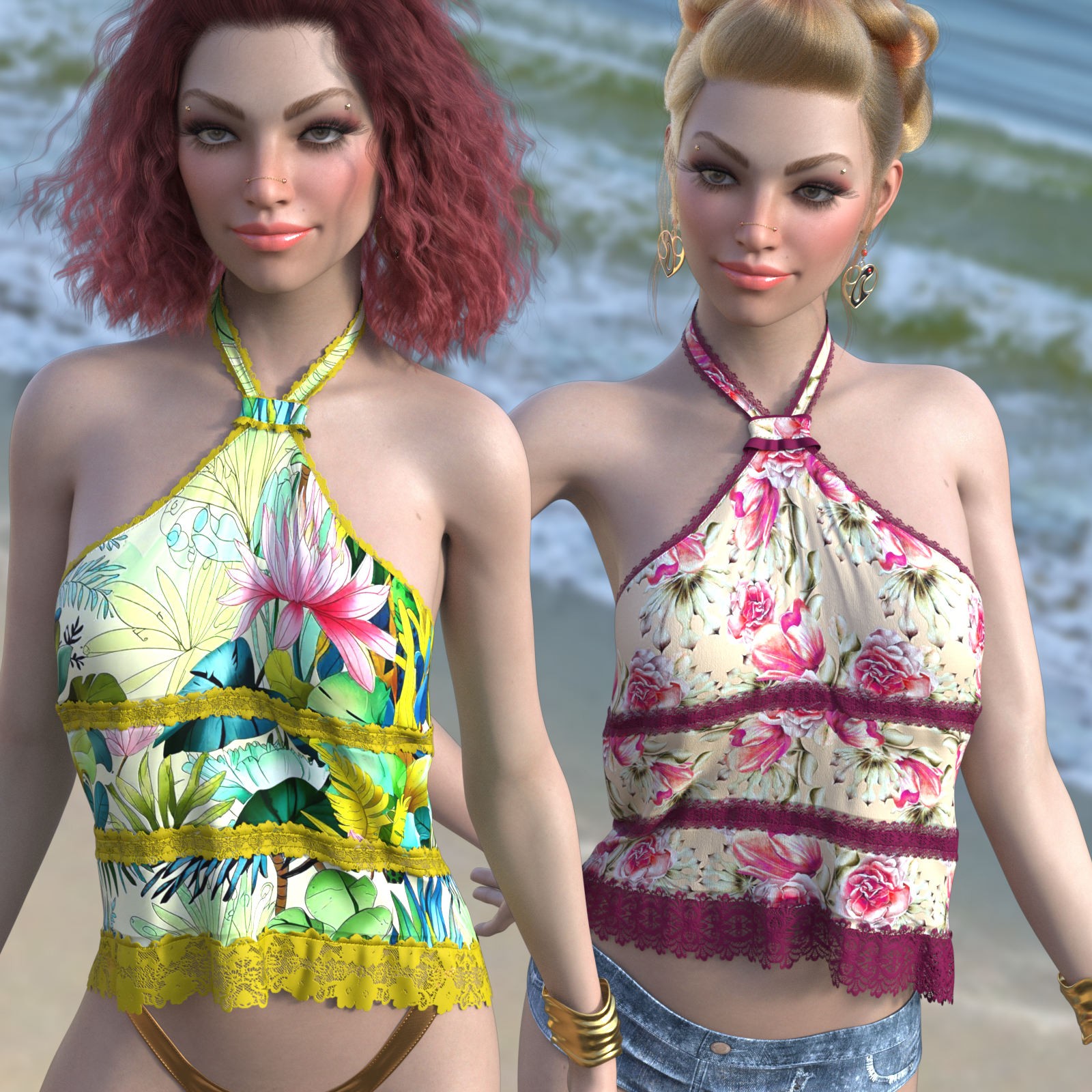 DA-Summer for dForce Harlow Halter for G8F & G9 by -Wolfie- by N/A
