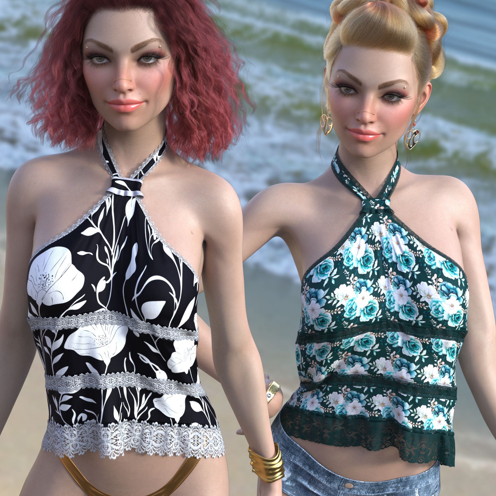 DA-Summer for dForce Harlow Halter for G8F & G9 by -Wolfie- by N/A