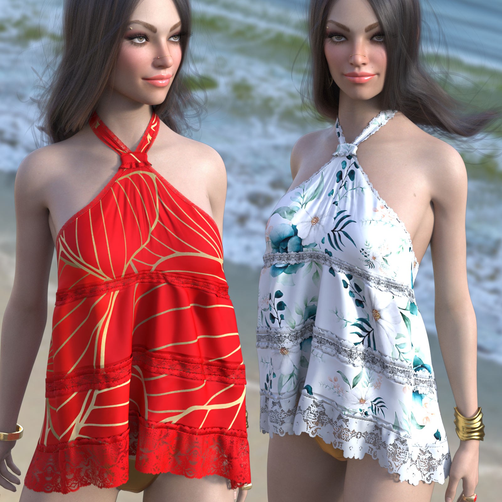 DA-Summer for dForce Harlow Halter for G8F & G9 by -Wolfie- by N/A
