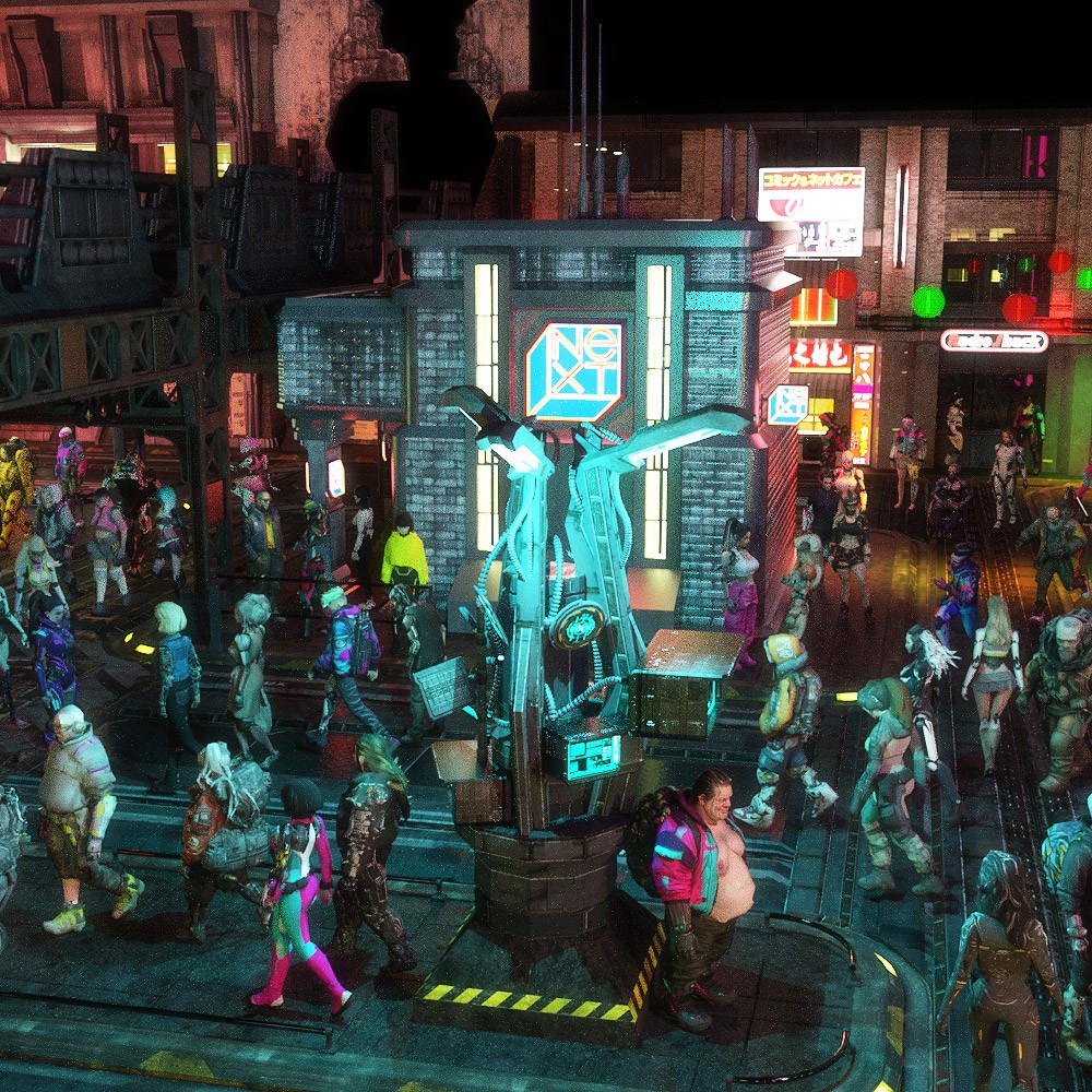 60 LOWREZ Cyberpunk People for Daz Studio by N/A