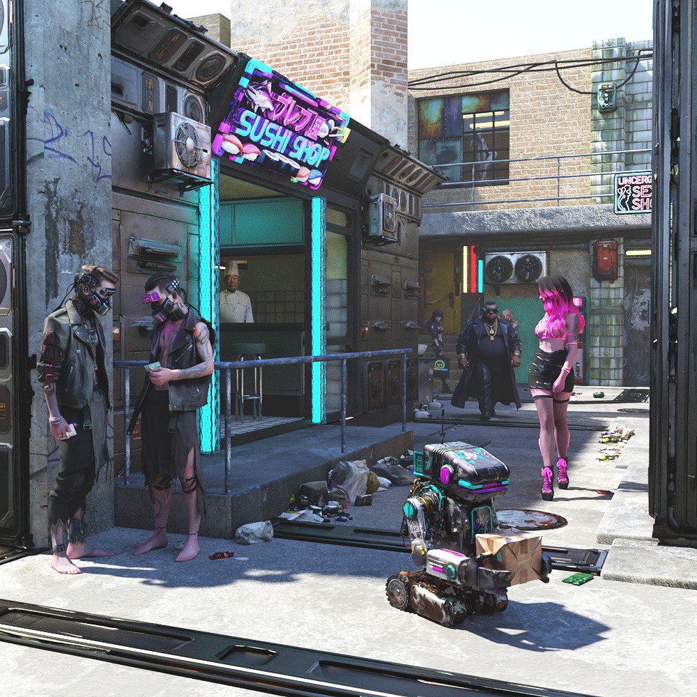Cyberpunk Slums for Daz Studio by N/A
