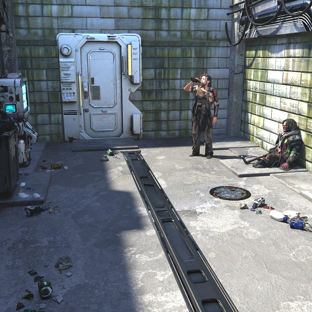 Cyberpunk Slums for Daz Studio by N/A