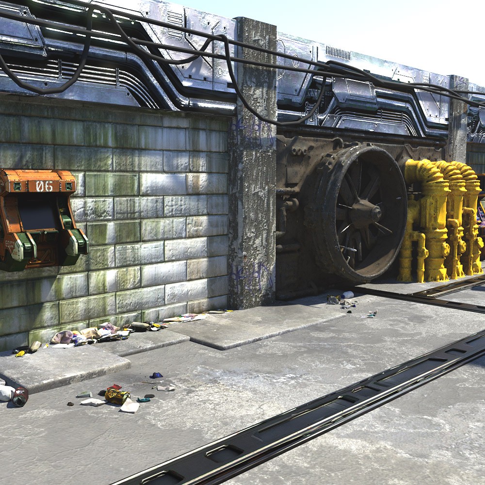 Cyberpunk Slums for Daz Studio by N/A