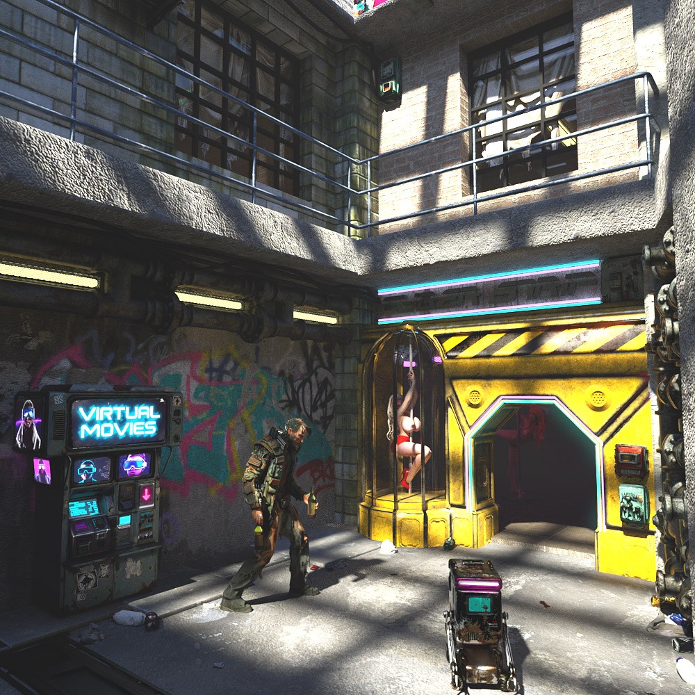 Cyberpunk Slums for Daz Studio by N/A