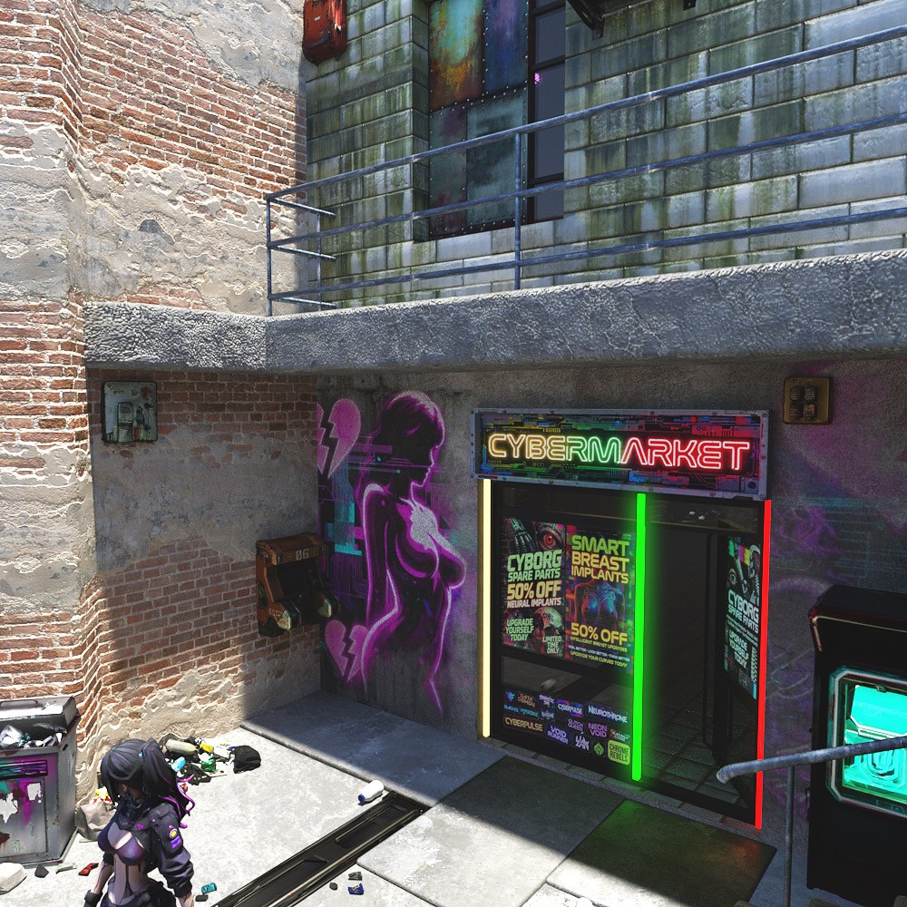 Cyberpunk Slums for Daz Studio by N/A