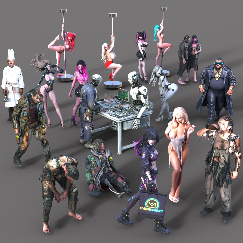 Cyberpunk Slums for Daz Studio by N/A