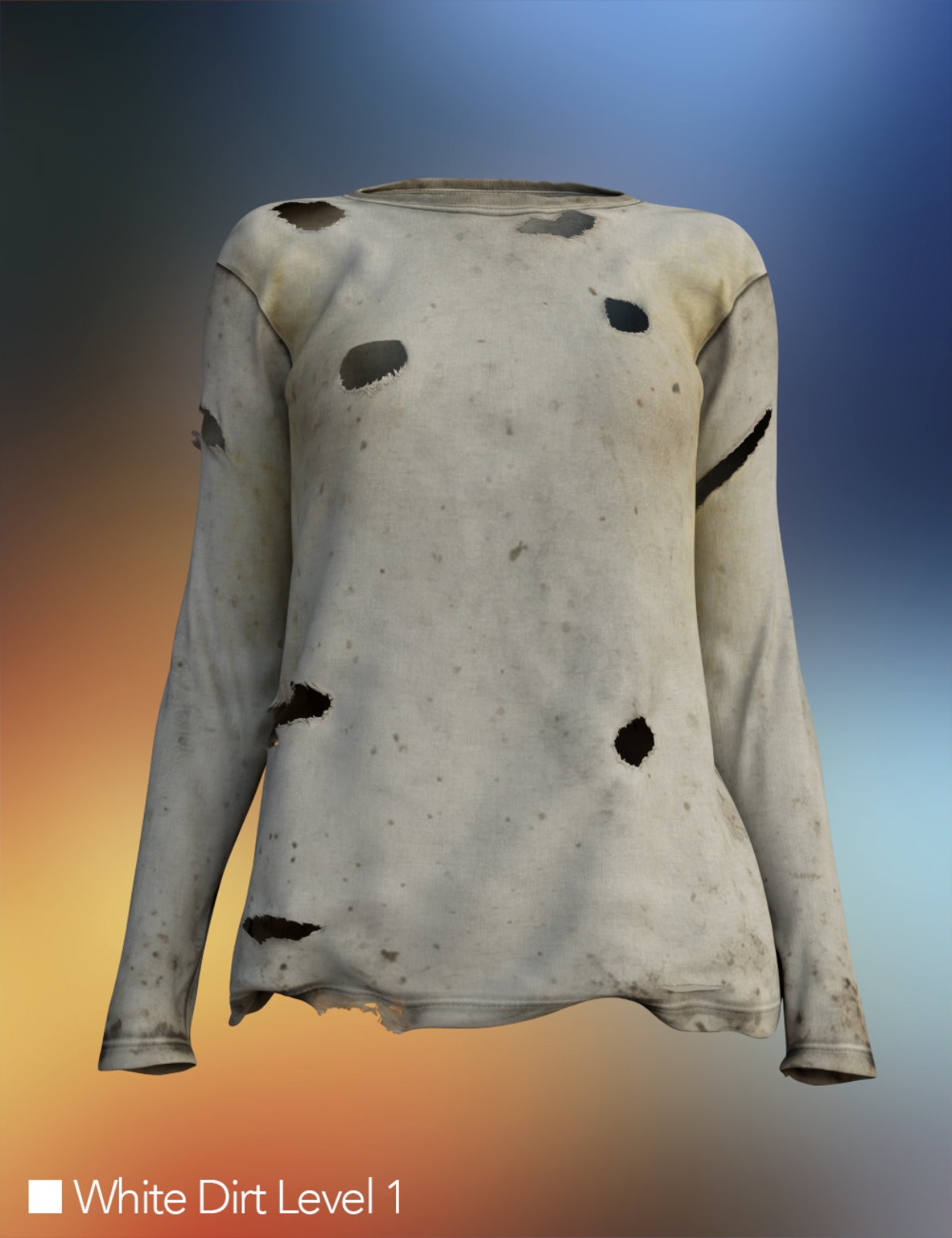 Last Days dForce Clothing for Genesis 9 (Long Shirt) by N/A