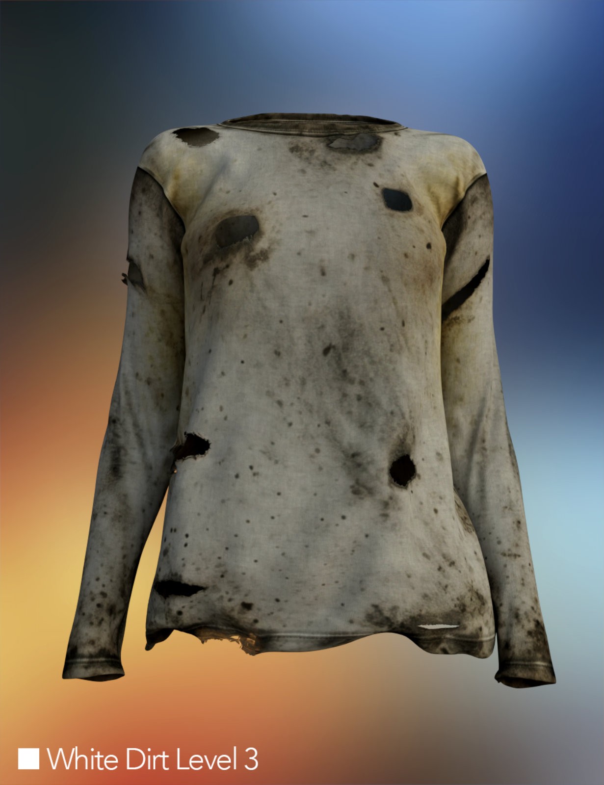 Last Days dForce Clothing for Genesis 9 (Long Shirt) by N/A