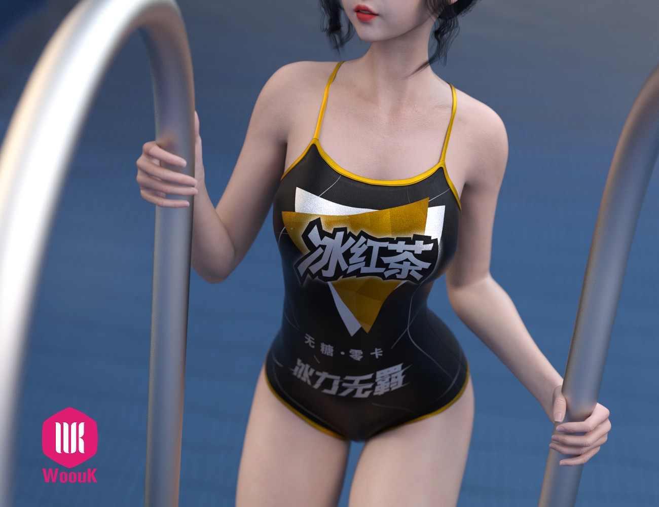 dForce WUK Strap Swimsuit for Genesis 9 by N/A