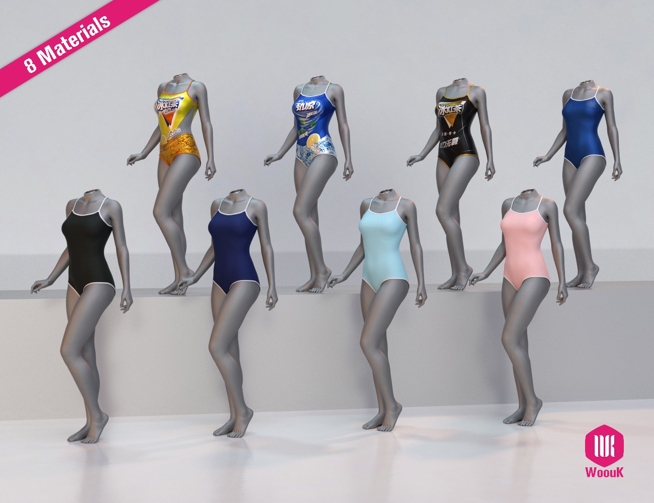 dForce WUK Strap Swimsuit for Genesis 9 by N/A