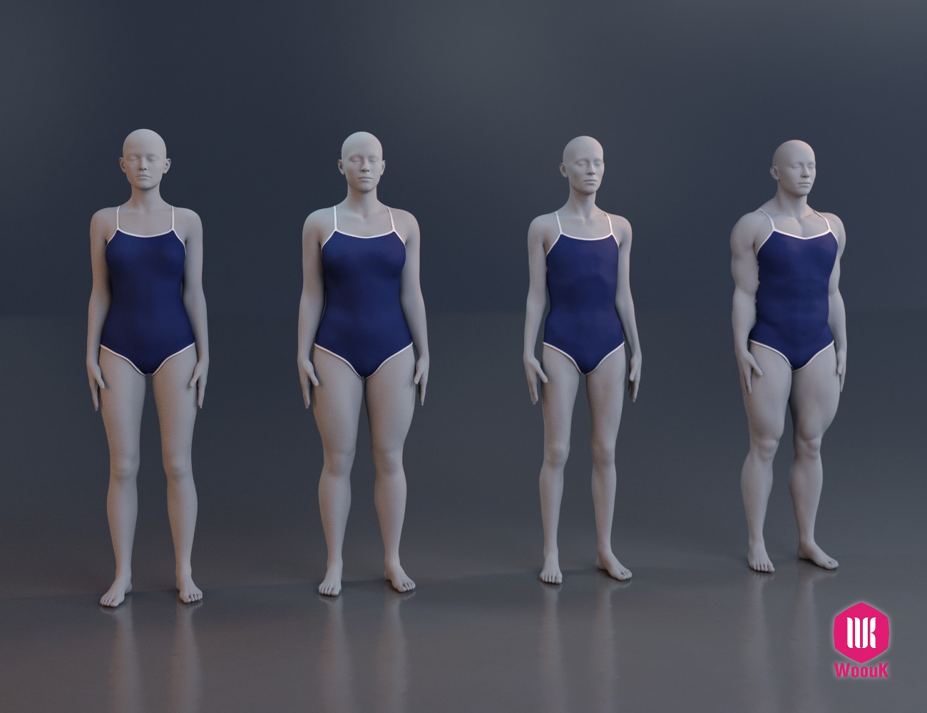 dForce WUK Strap Swimsuit for Genesis 9 by N/A