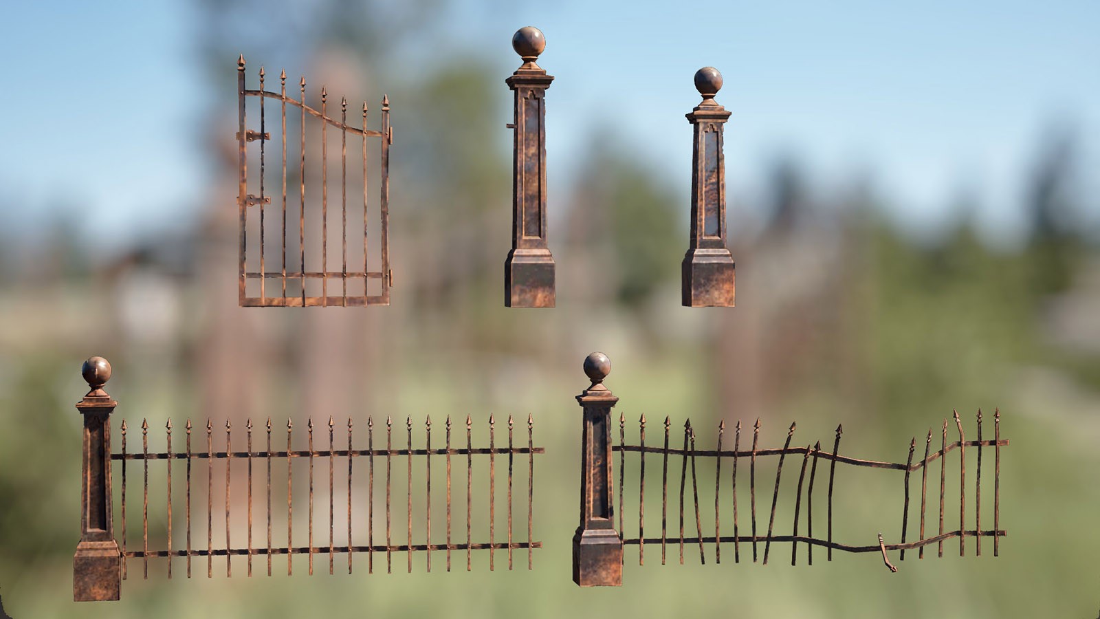 Country Church and Cemetery Pack by N/A