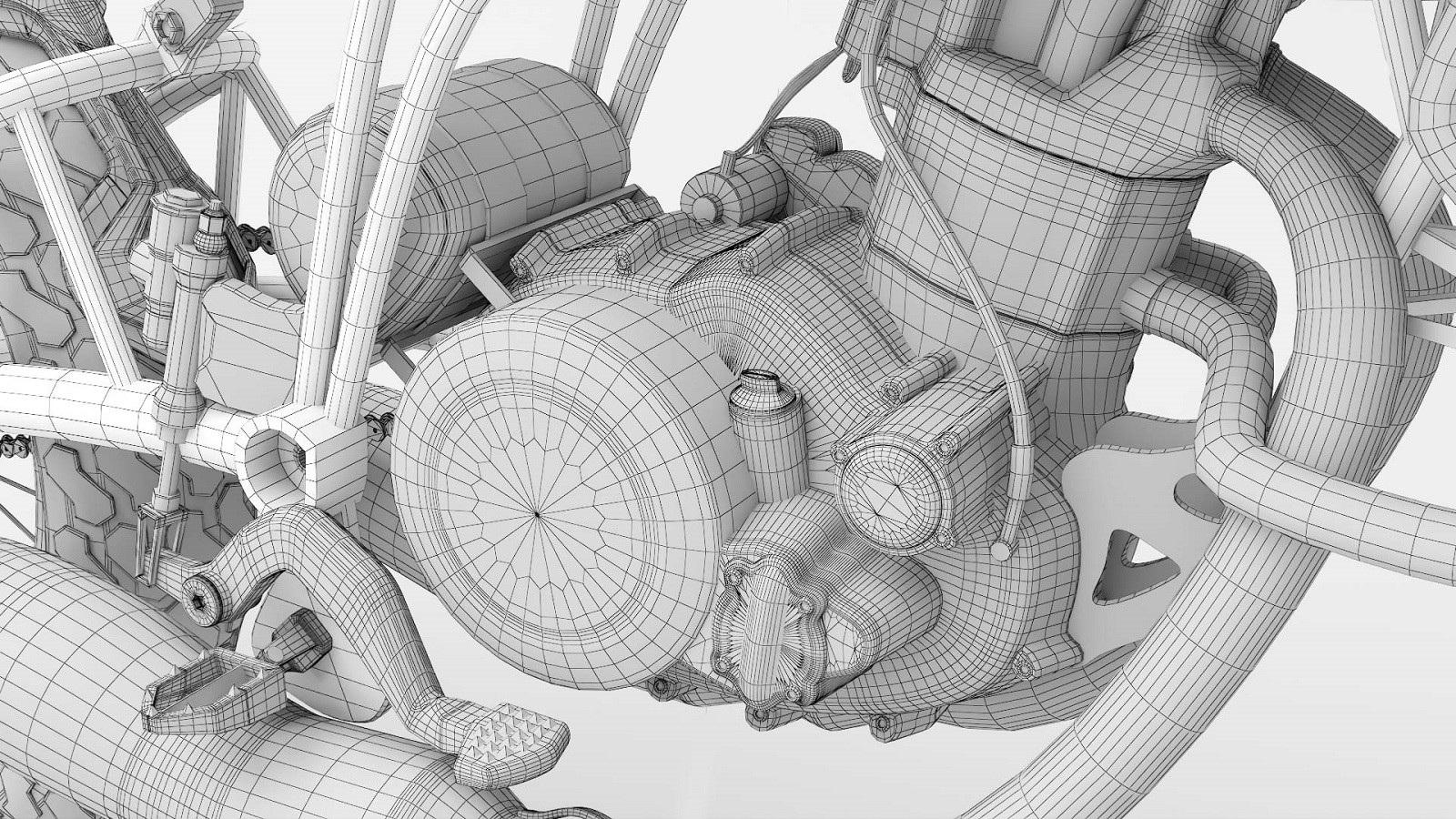 Retro Racer Spitfire Six – Ultra HD 3D Motorcycle Model by N/A