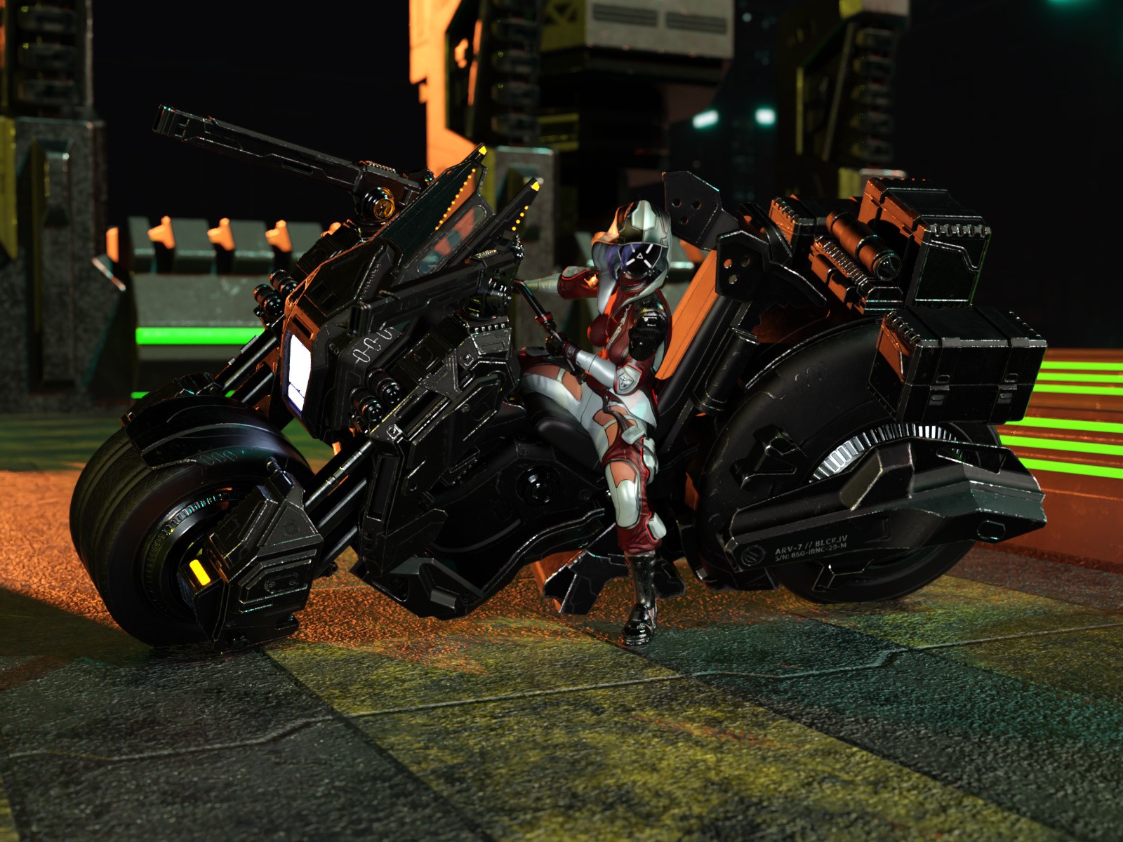 The Grid Interloper - SciFi - Cyberpunk Outfit for Genesis 9 by N/A