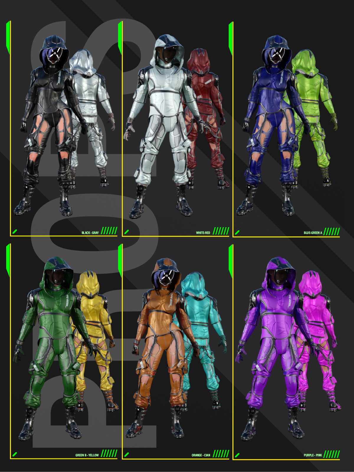 The Grid Interloper - SciFi - Cyberpunk Outfit for Genesis 9 by N/A