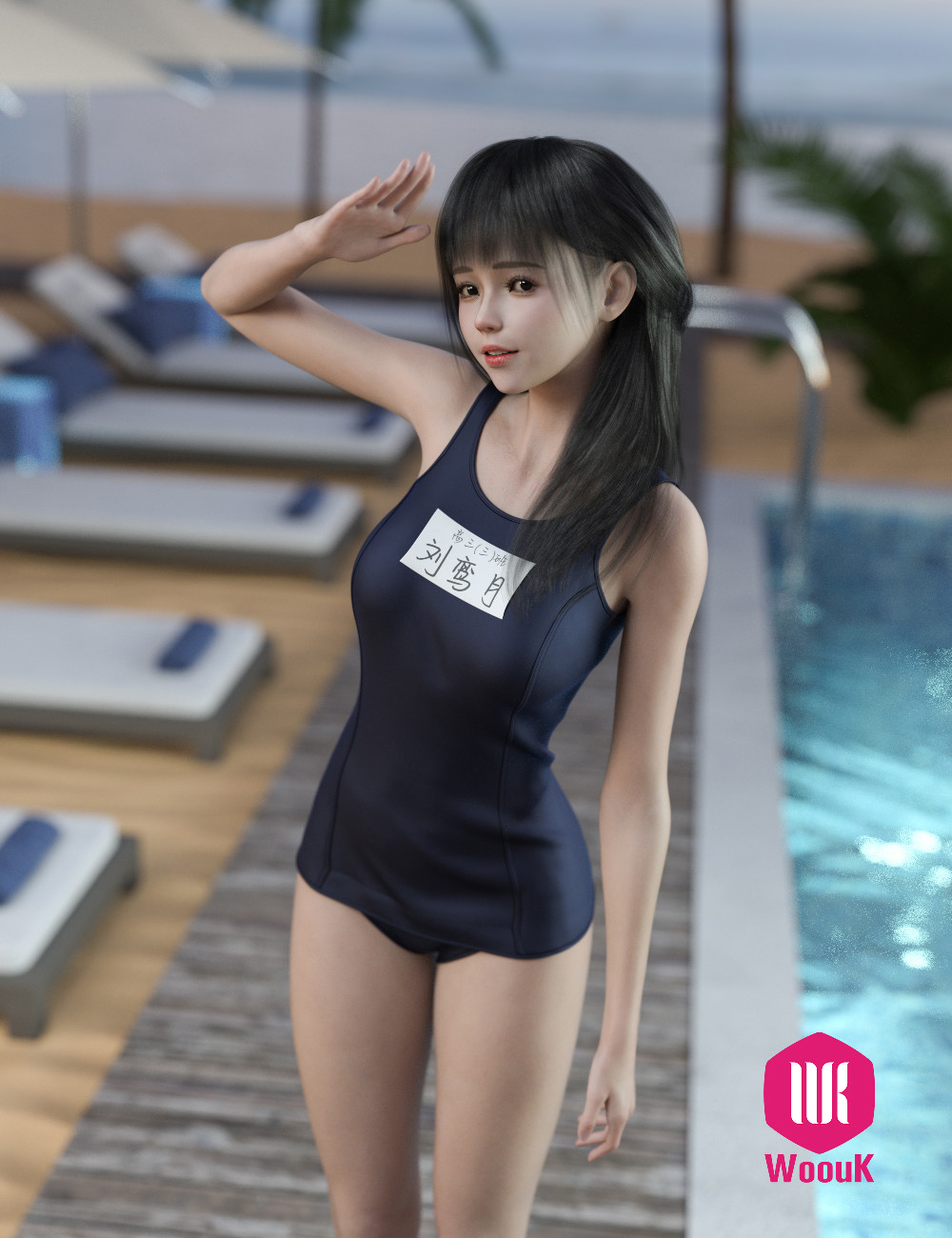 dForce WUK Old Swimsuit for Genesis 9, 8 and 8.1 Female by N/A