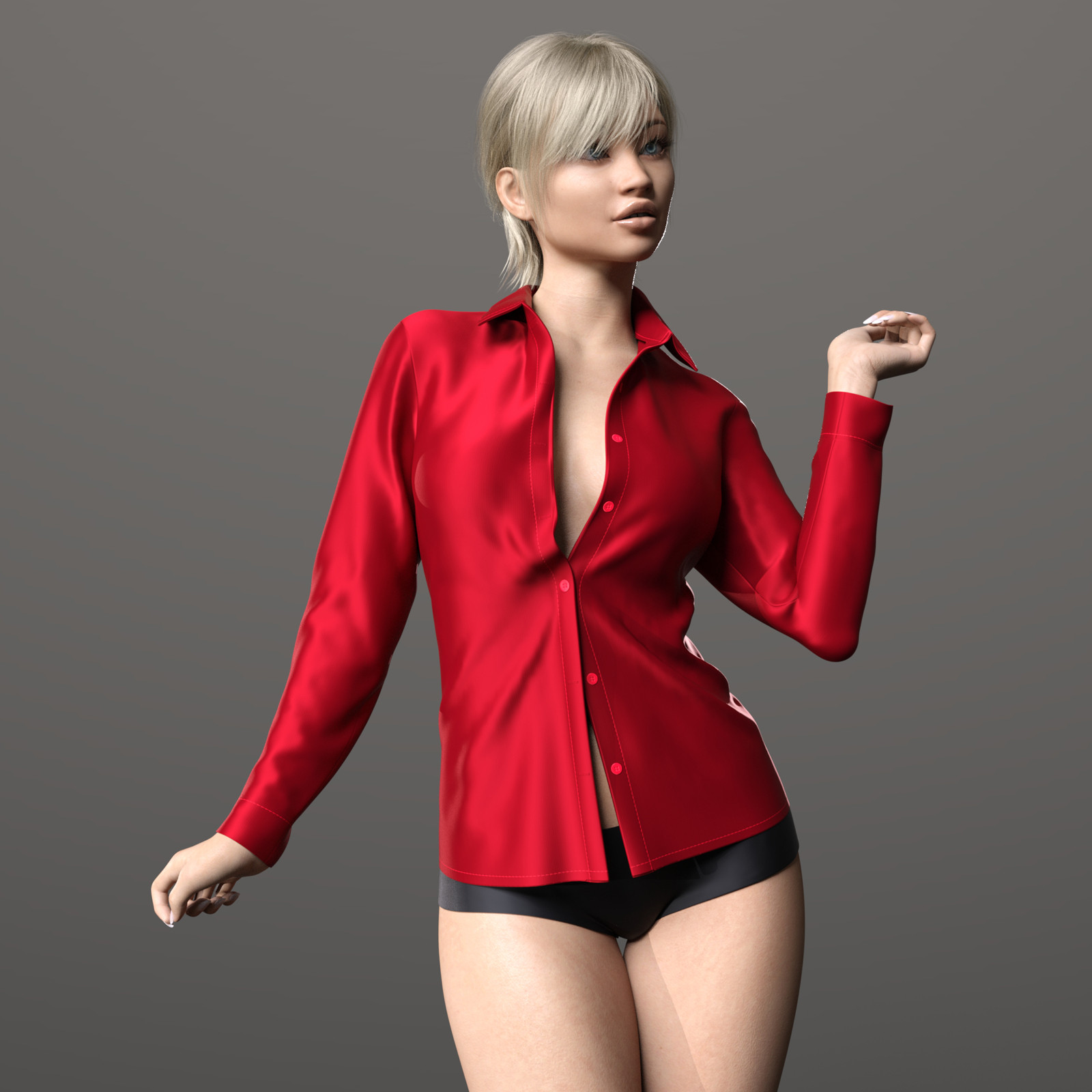 Unbuttoned Blouse G8 Female by N/A