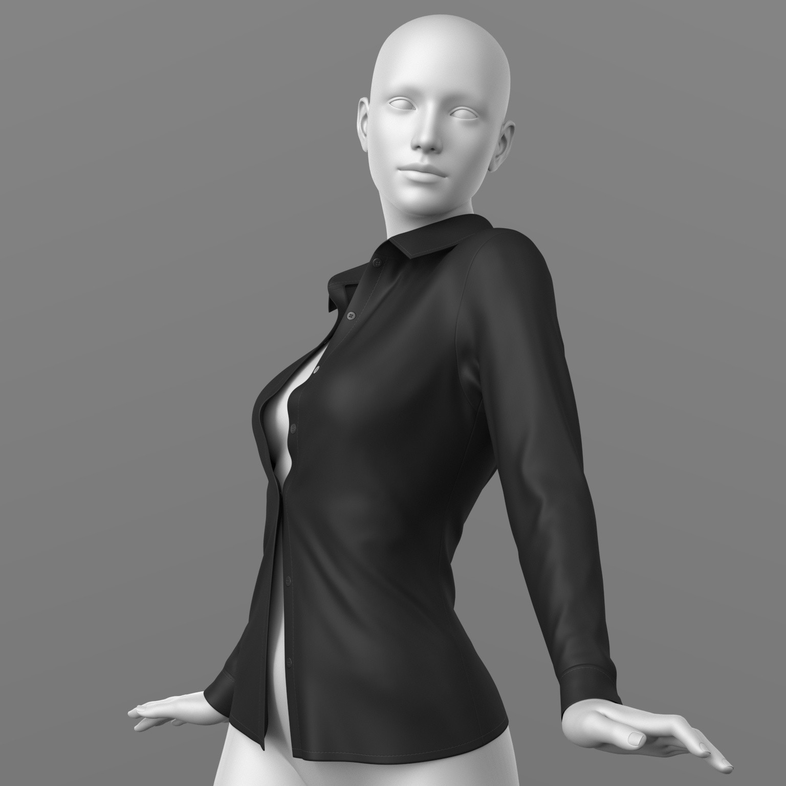 Unbuttoned Blouse G8 Female by N/A