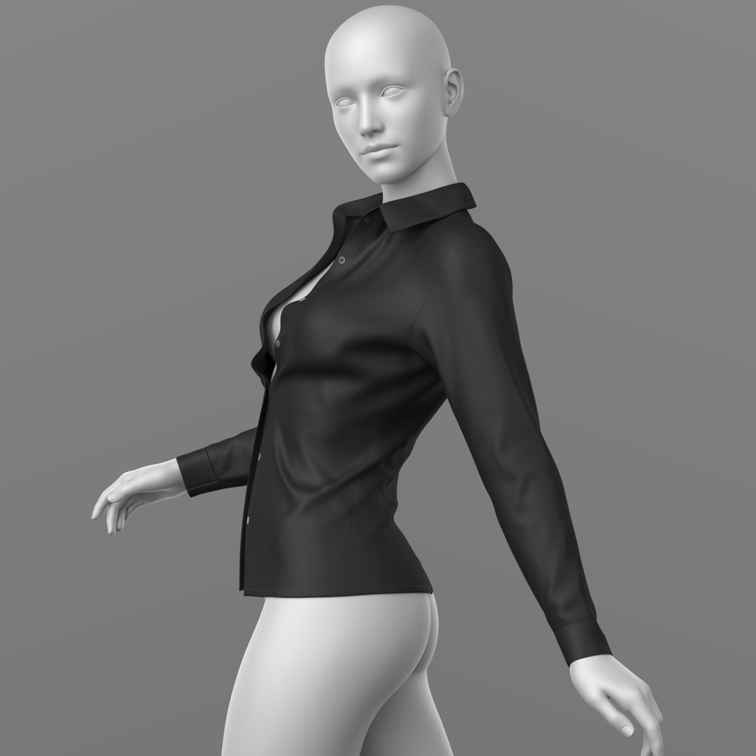 Unbuttoned Blouse G8 Female by N/A