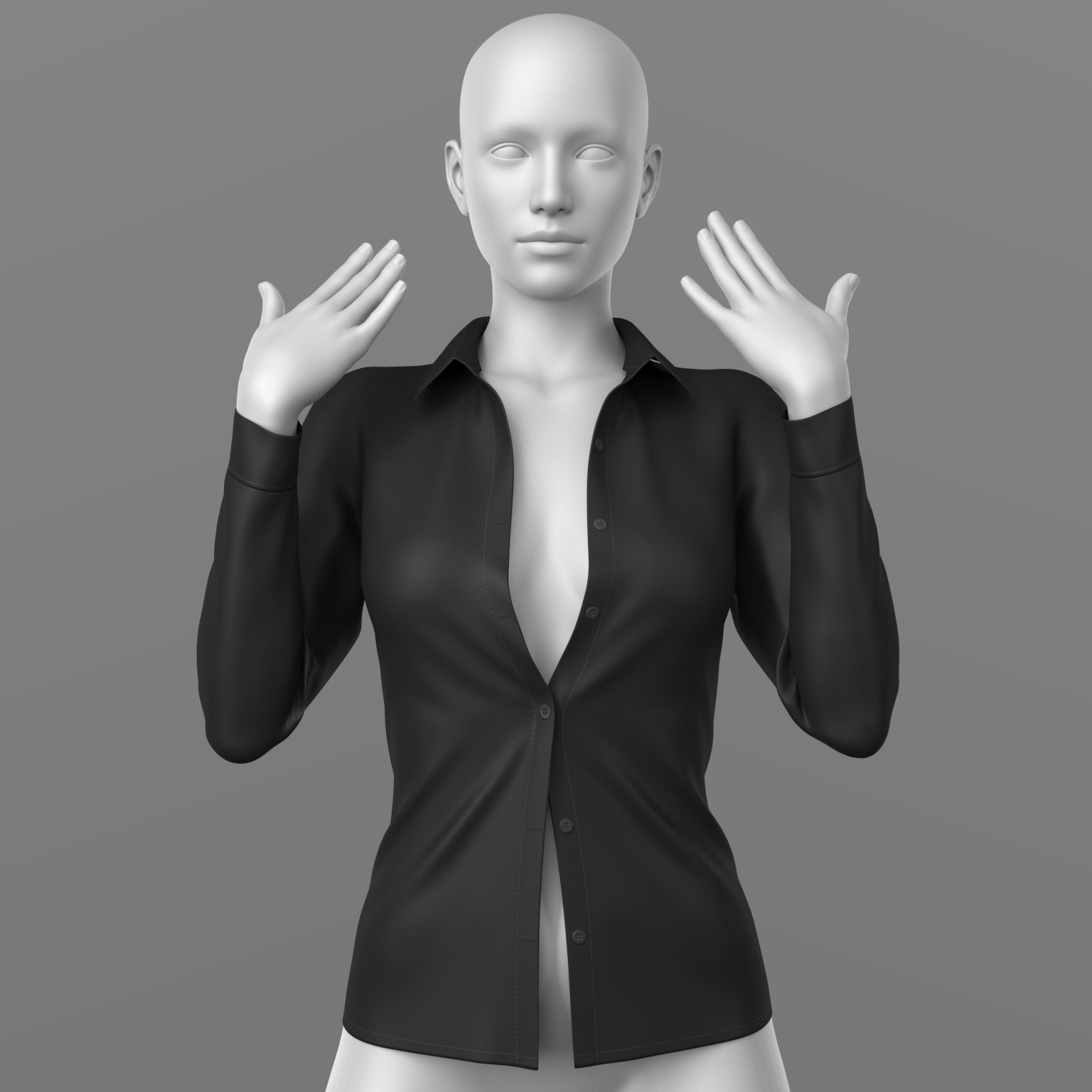 Unbuttoned Blouse G8 Female by N/A