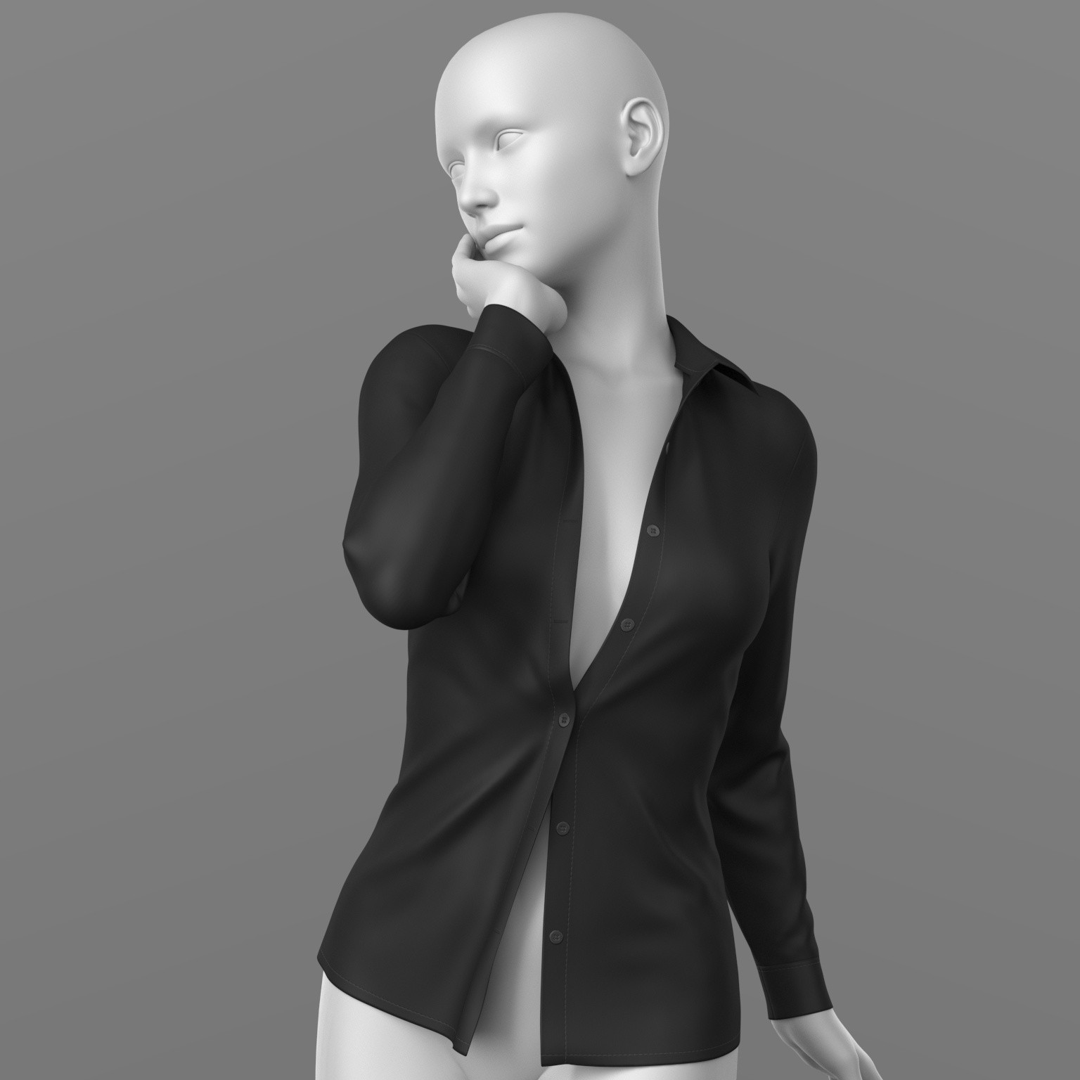 Unbuttoned Blouse G8 Female by N/A