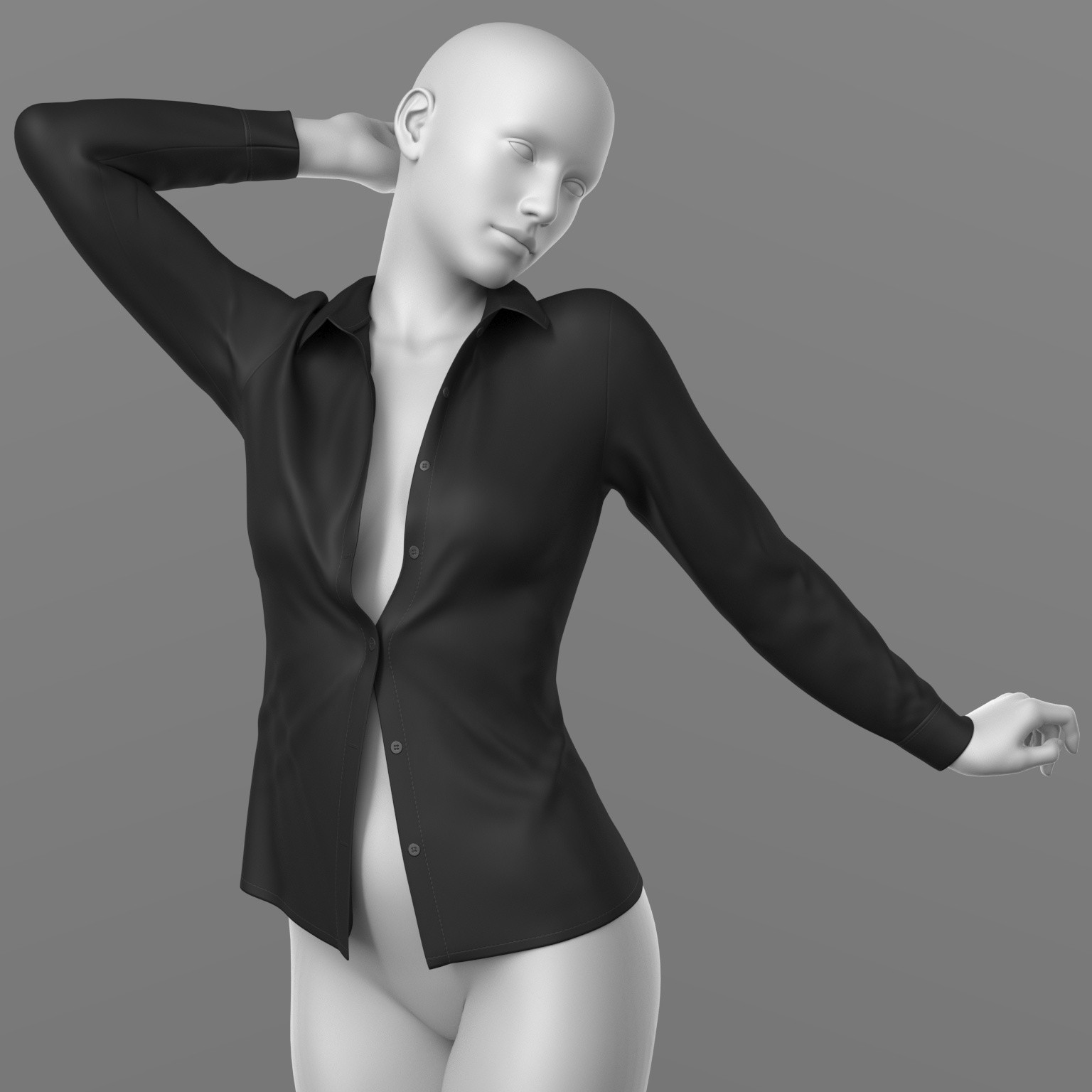 Unbuttoned Blouse G8 Female by N/A