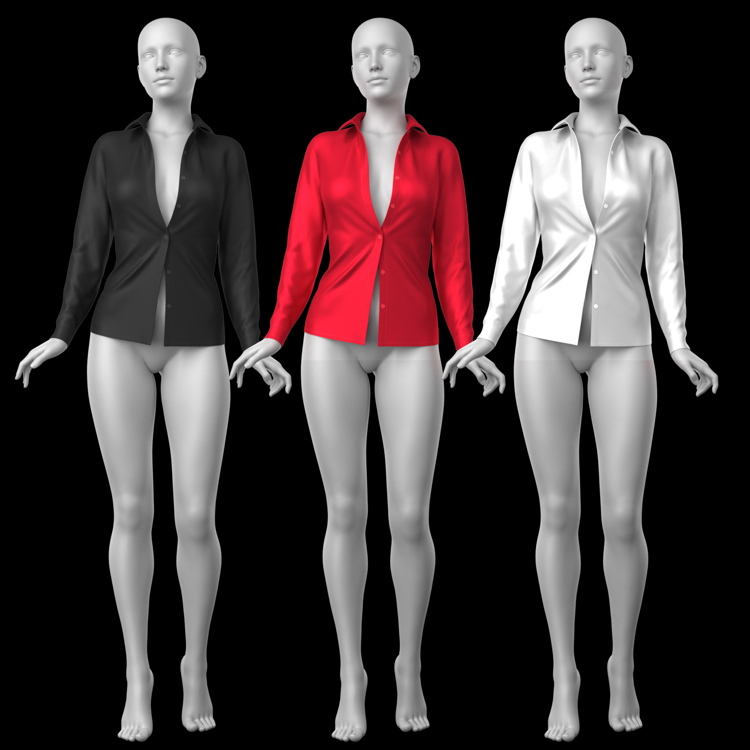 Unbuttoned Blouse G8 Female by N/A