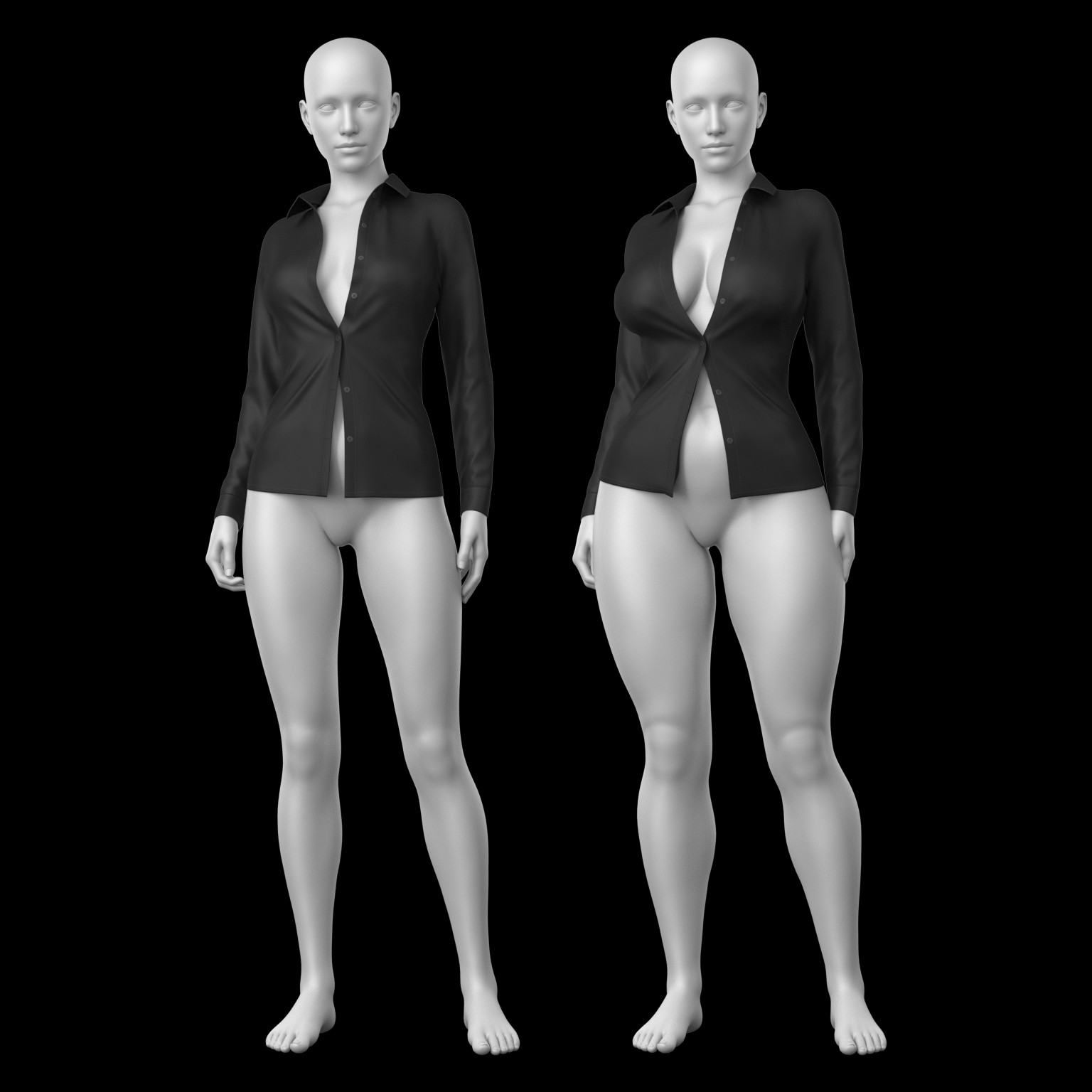 Unbuttoned Blouse G8 Female by N/A