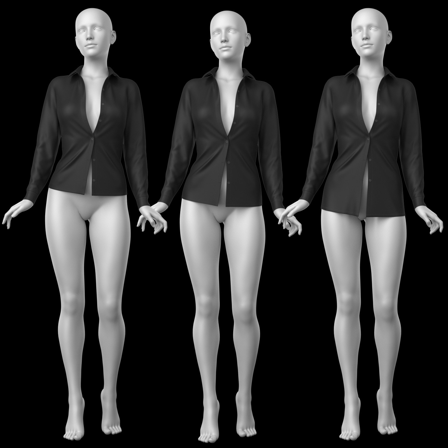 Unbuttoned Blouse G8 Female by N/A
