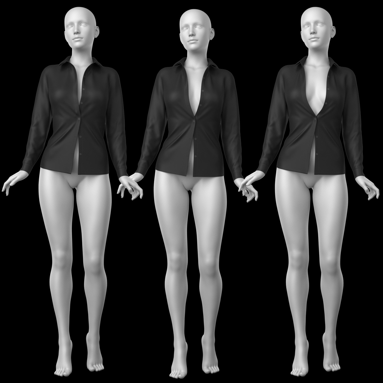 Unbuttoned Blouse G8 Female by N/A