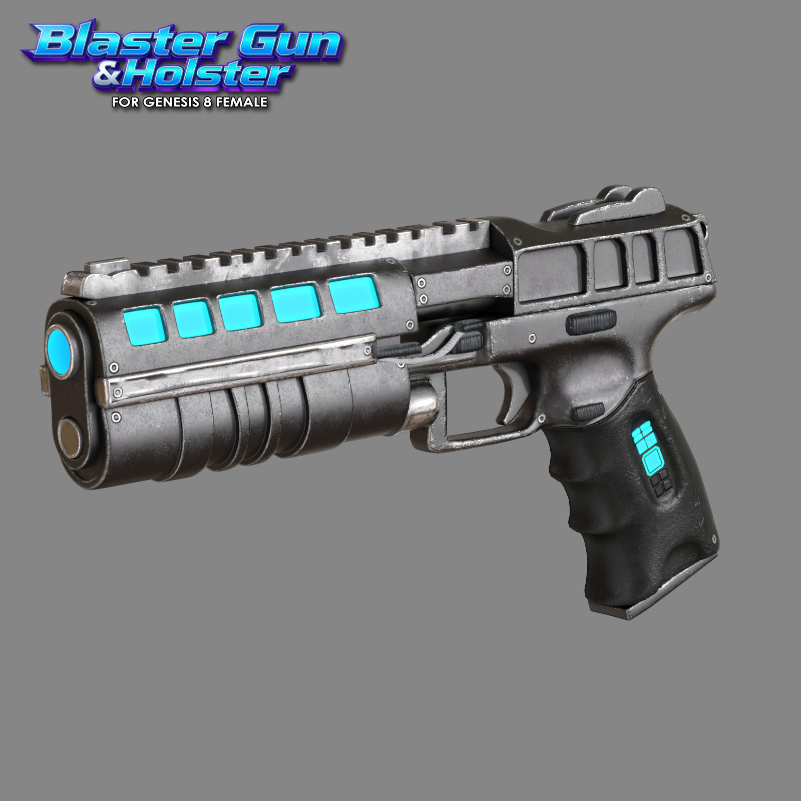 Exnem Blaster Gun & Holster for Genesis 8 Female by N/A
