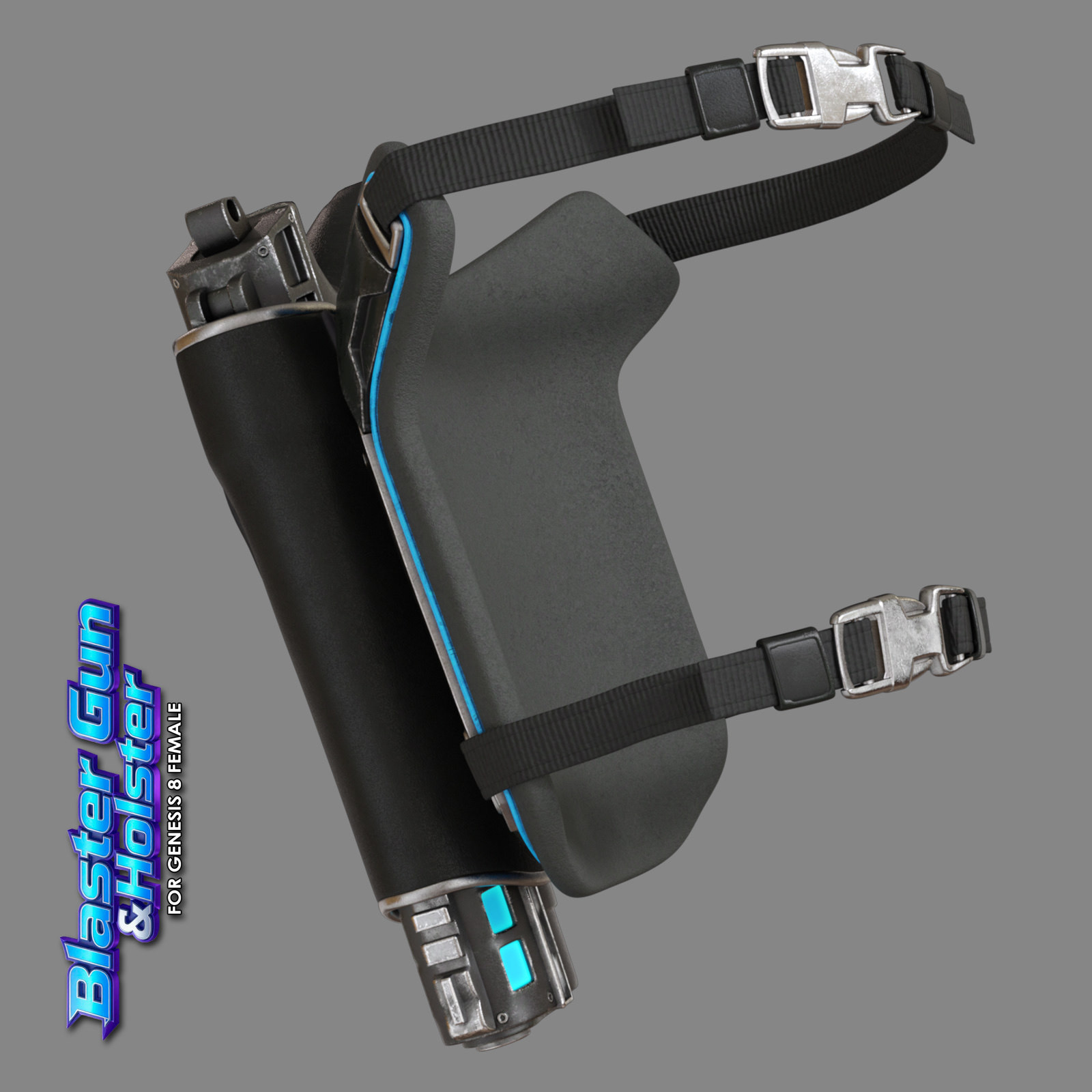 Exnem Blaster Gun & Holster for Genesis 8 Female by N/A