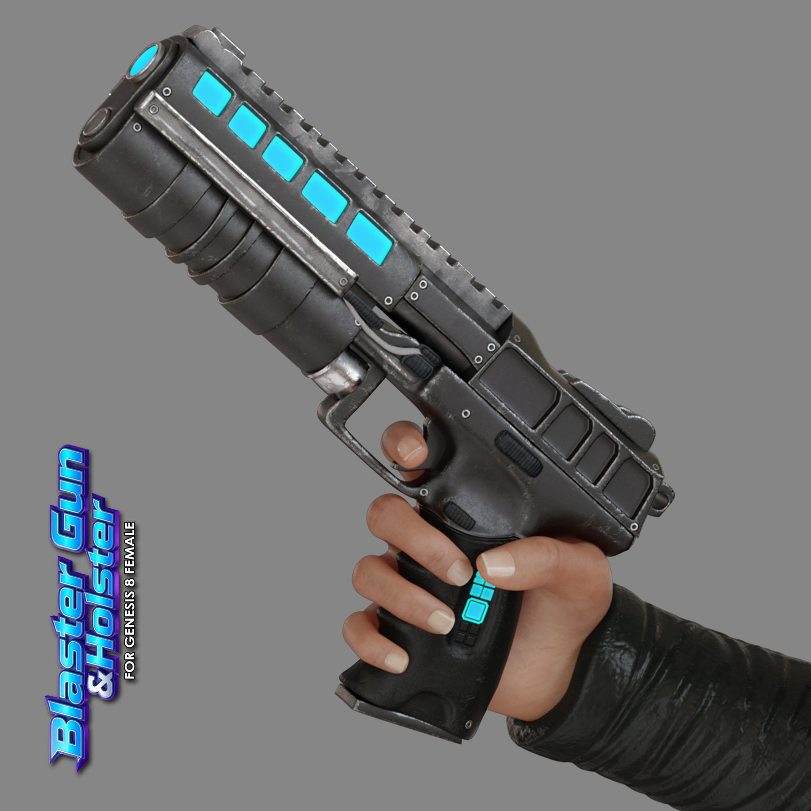 Exnem Blaster Gun & Holster for Genesis 8 Female by N/A