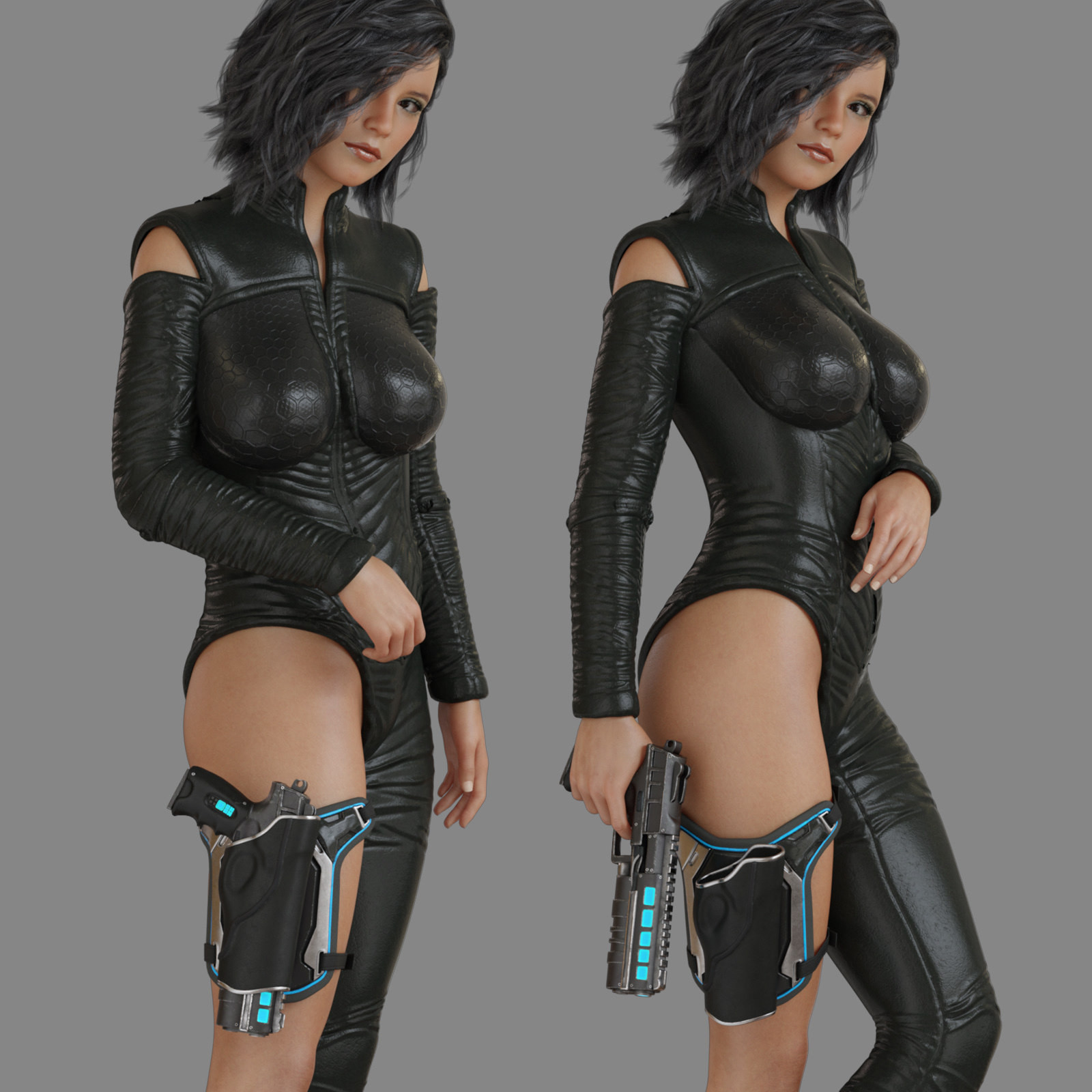 Exnem Blaster Gun & Holster for Genesis 8 Female by N/A