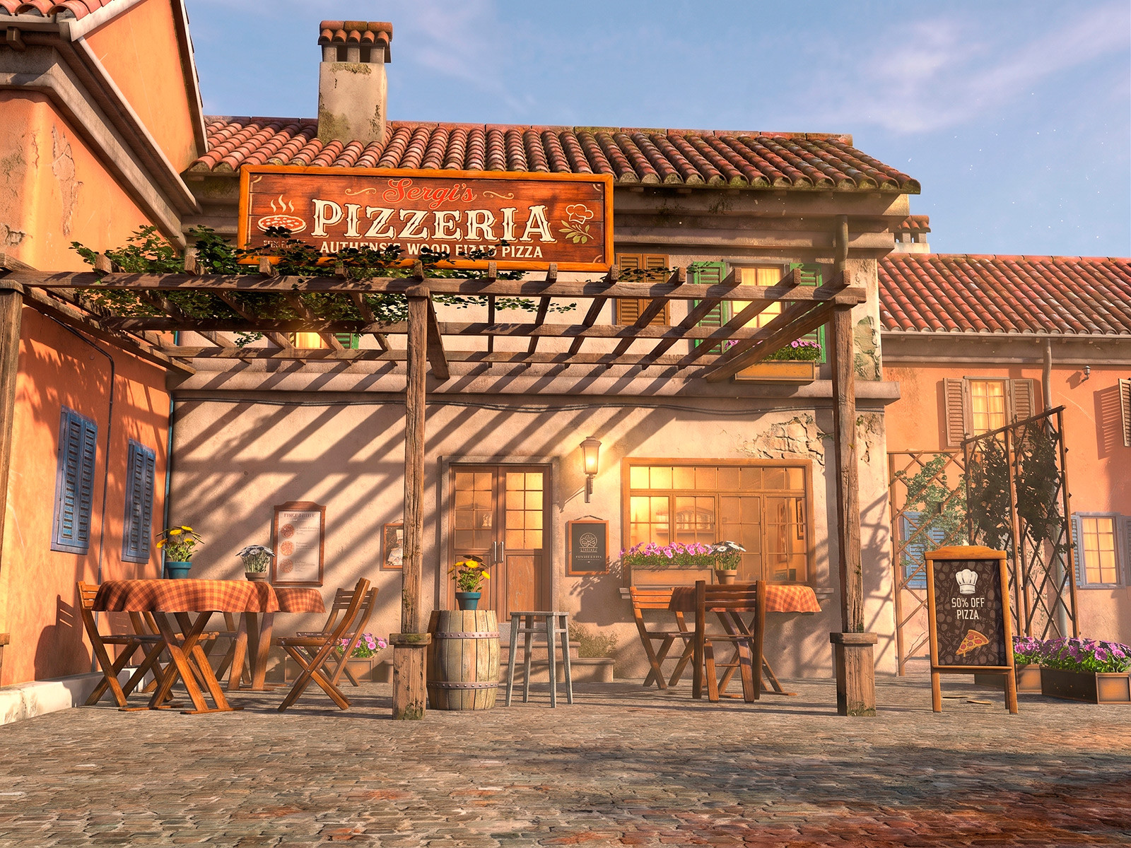 Cozy Pizzeria for Poser by N/A