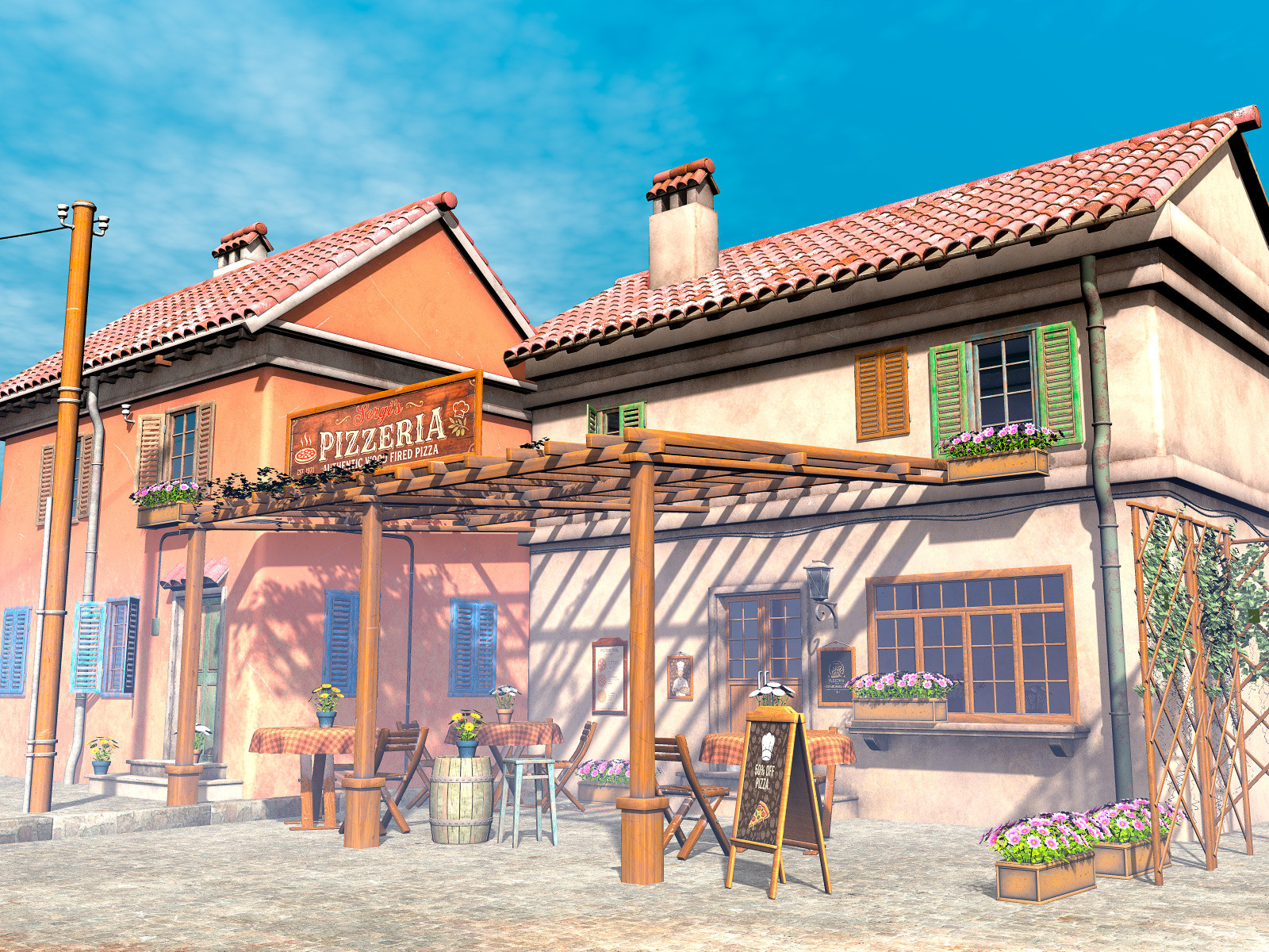 Cozy Pizzeria for Poser by N/A