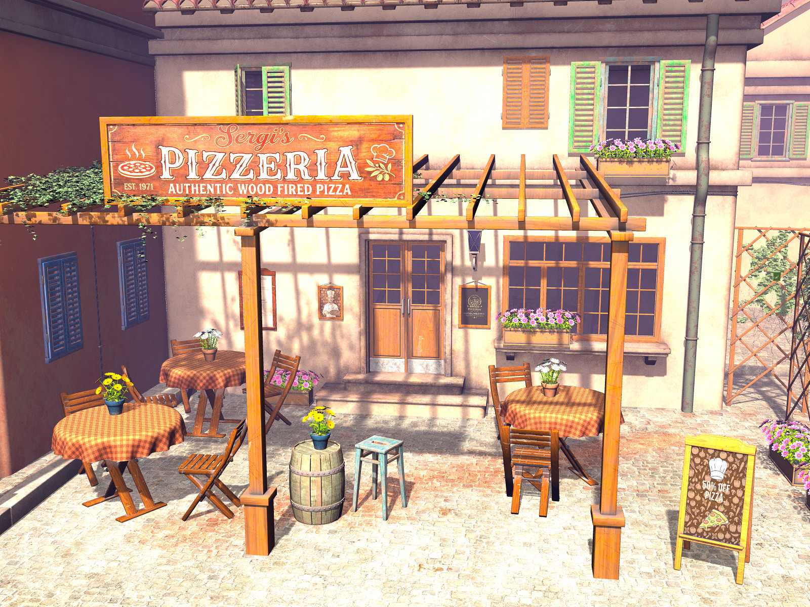 Cozy Pizzeria for Poser by N/A