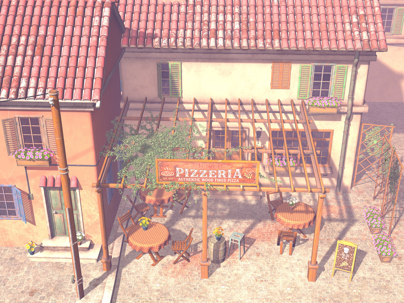 Cozy Pizzeria for Poser by N/A