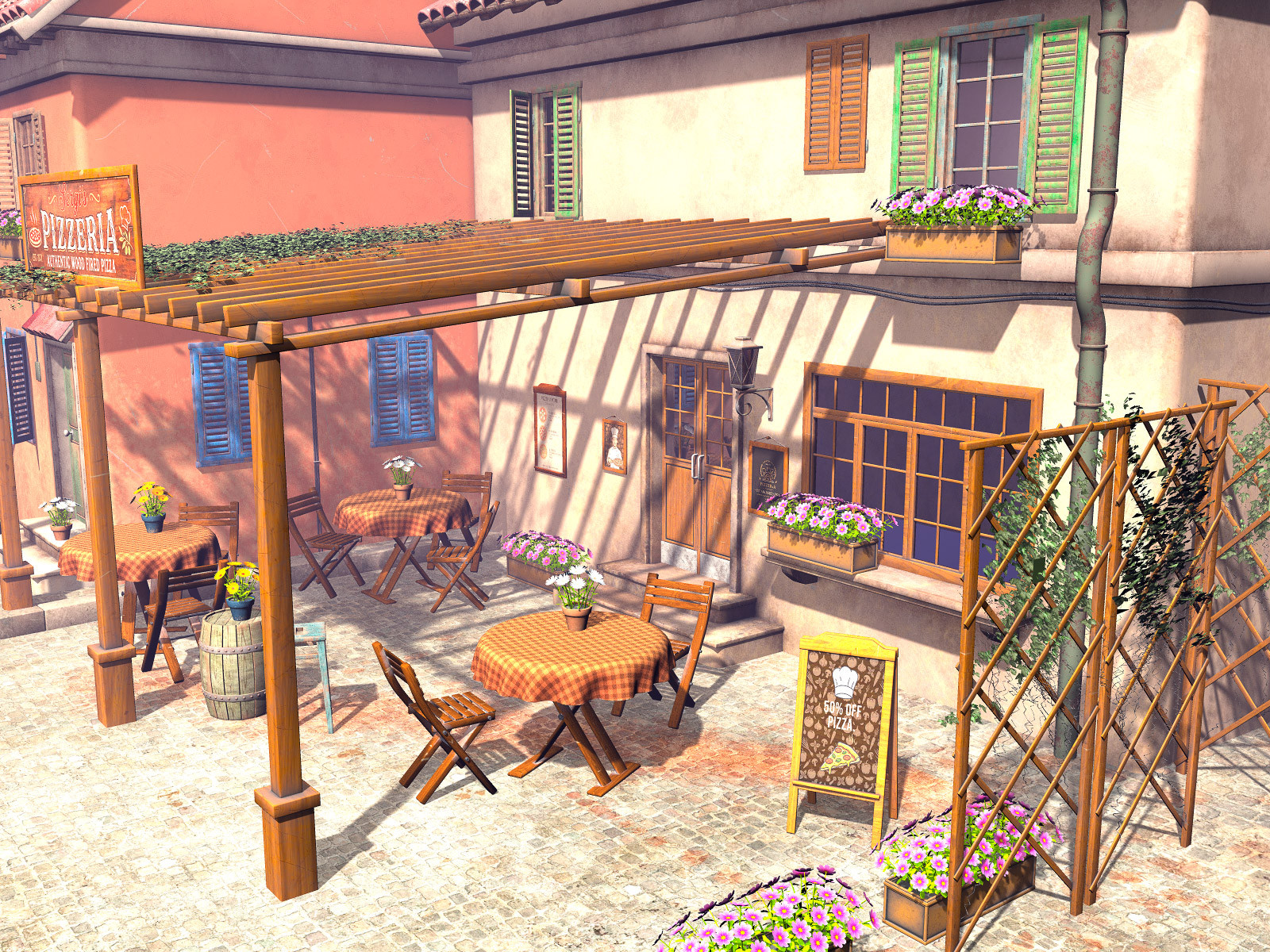 Cozy Pizzeria for Poser by N/A