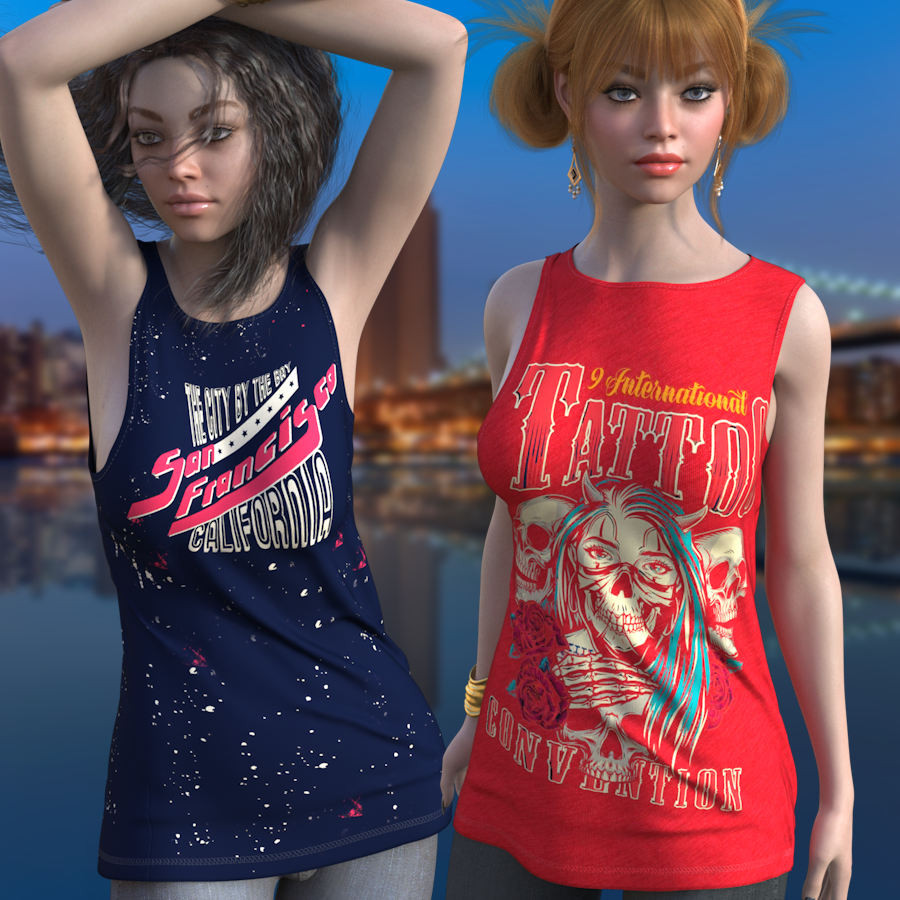 DA-Boyfriend for dForce Boyfriend Workout Shirt Genesis8-8.1 Female by lilflame by N/A
