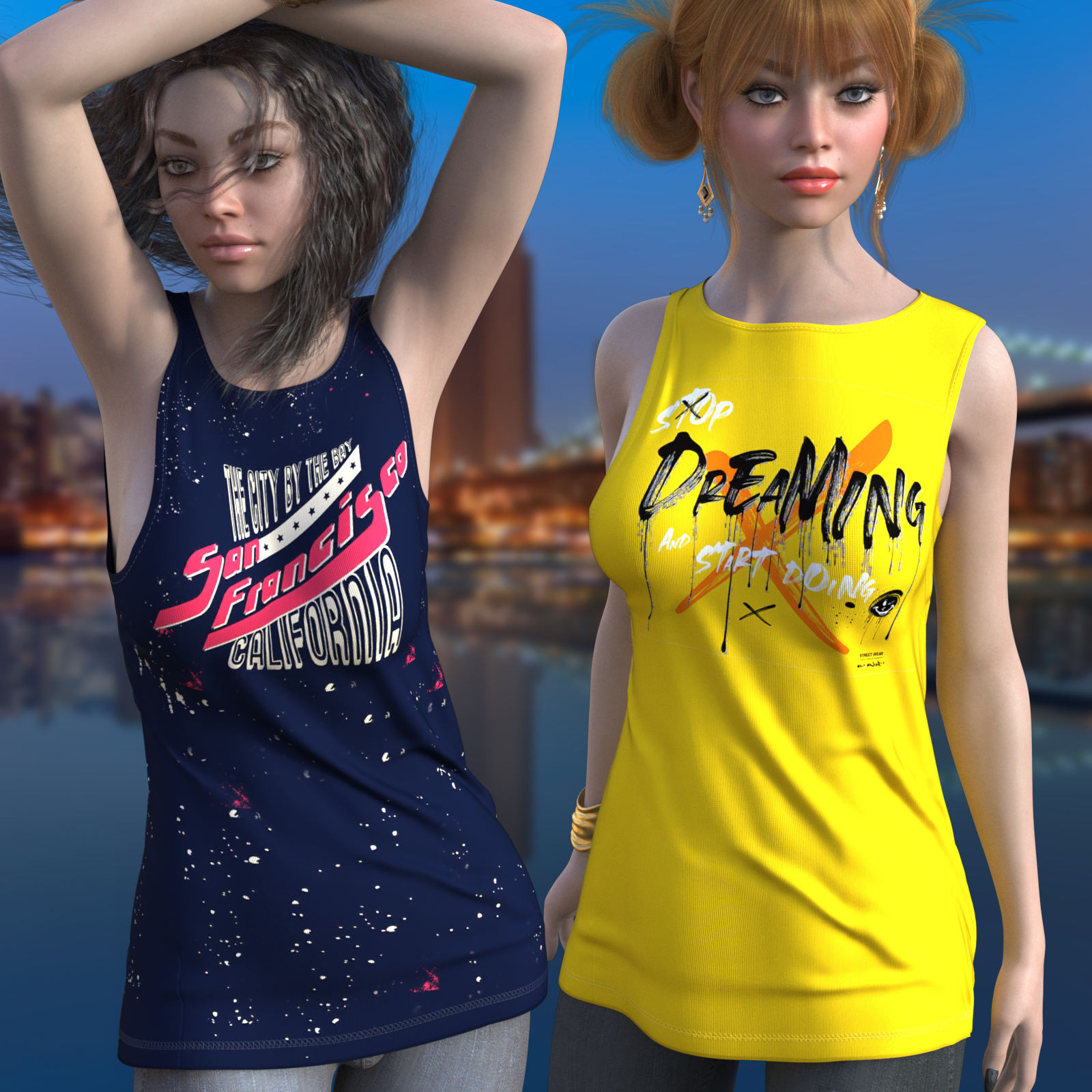 DA-Boyfriend for dForce Boyfriend Workout Shirt Genesis8-8.1 Female by lilflame by N/A