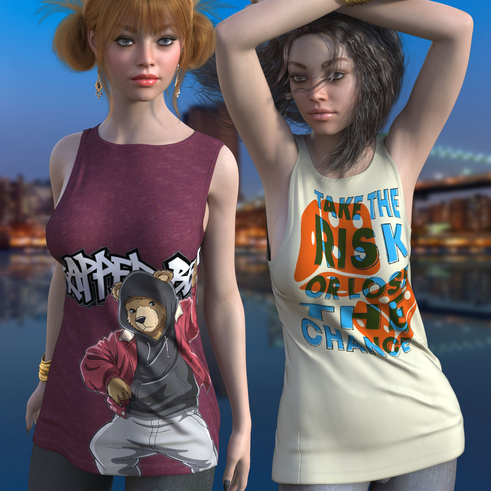 DA-Boyfriend for dForce Boyfriend Workout Shirt Genesis8-8.1 Female by lilflame by N/A