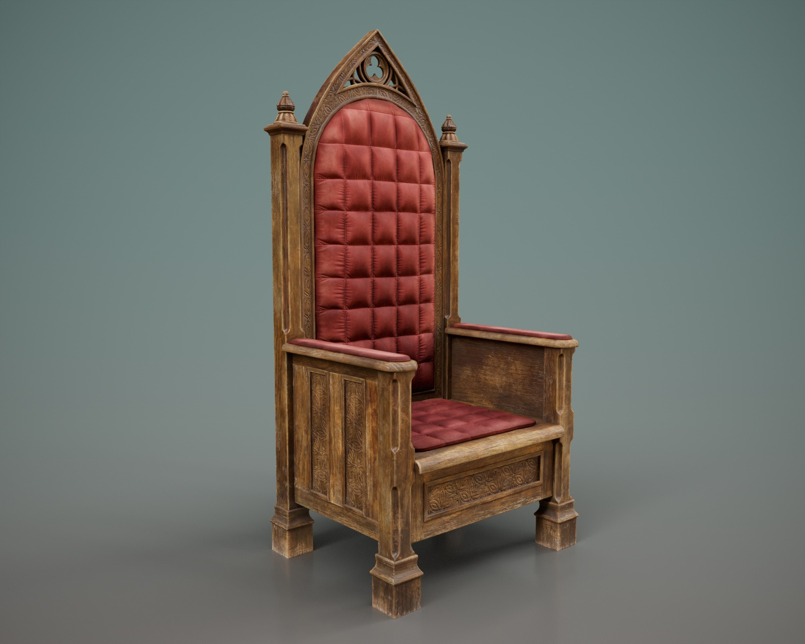 Medieval Wooden Throne Prop and Poses G8 G9 by N/A