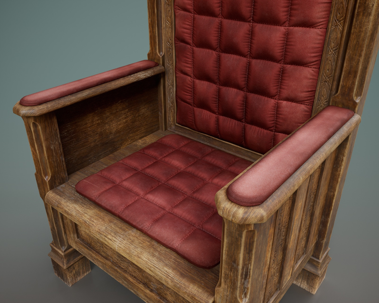 Medieval Wooden Throne Prop and Poses G8 G9 by N/A
