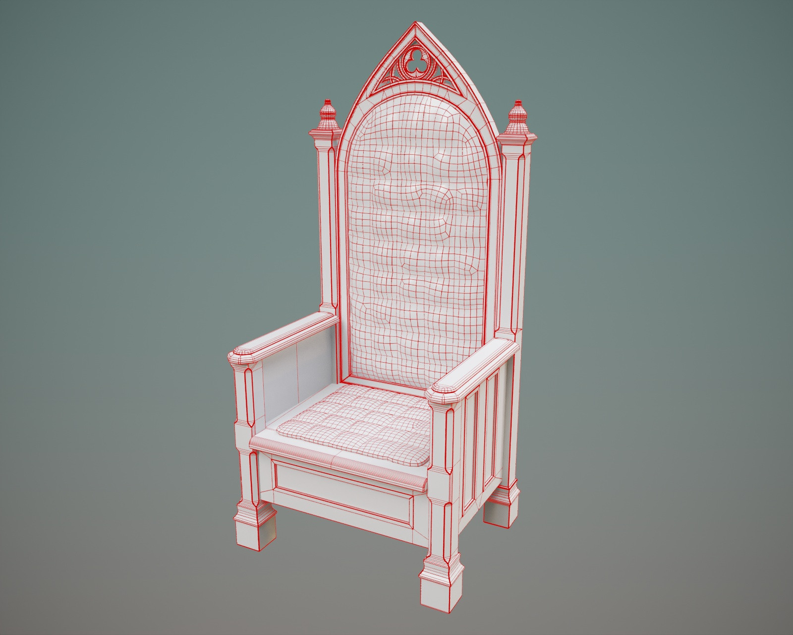 Medieval Wooden Throne Prop and Poses G8 G9 by N/A