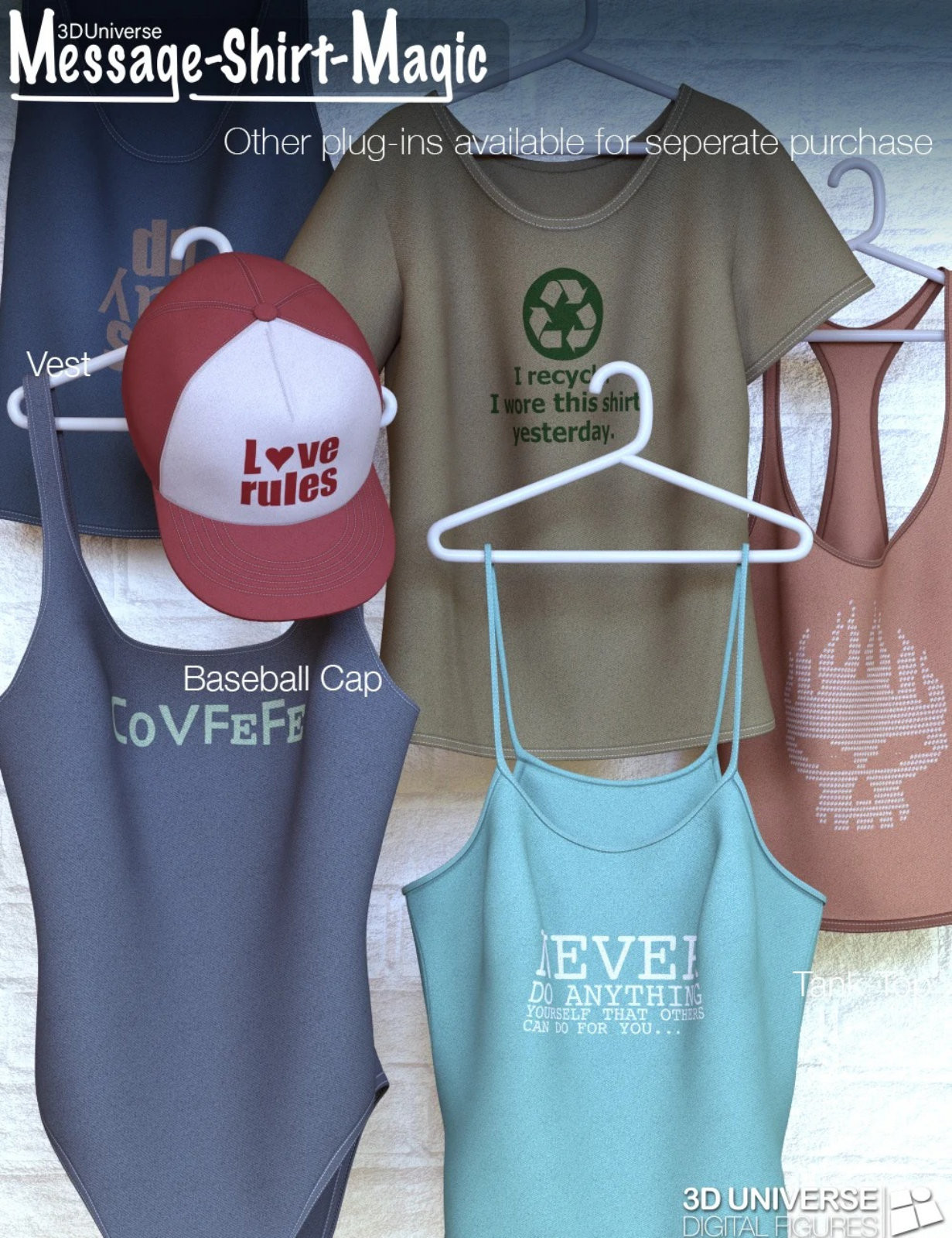 Message-Shirt-Magic Baseball Cap Plugin for Genesis 8 Female by N/A
