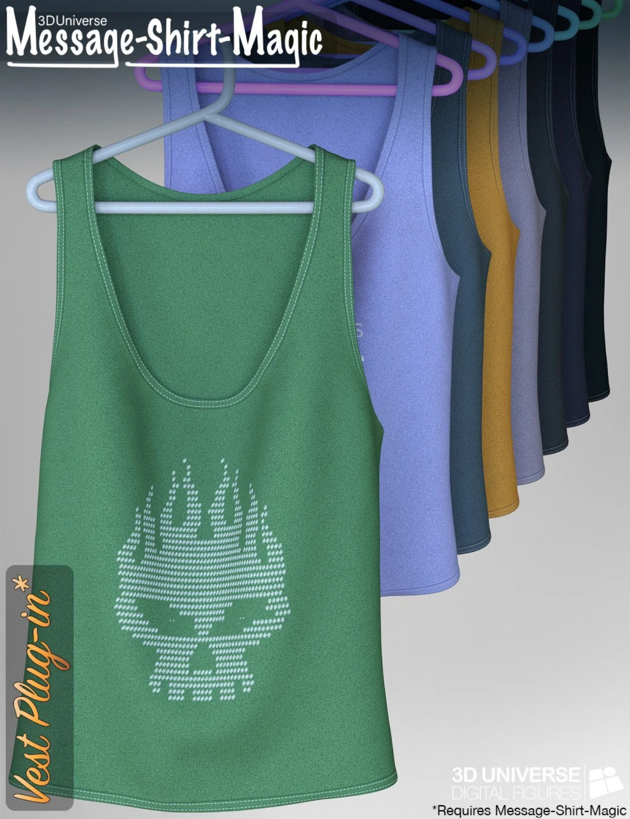 Message-Shirt-Magic Vest Plugin for Genesis 8 Female by N/A