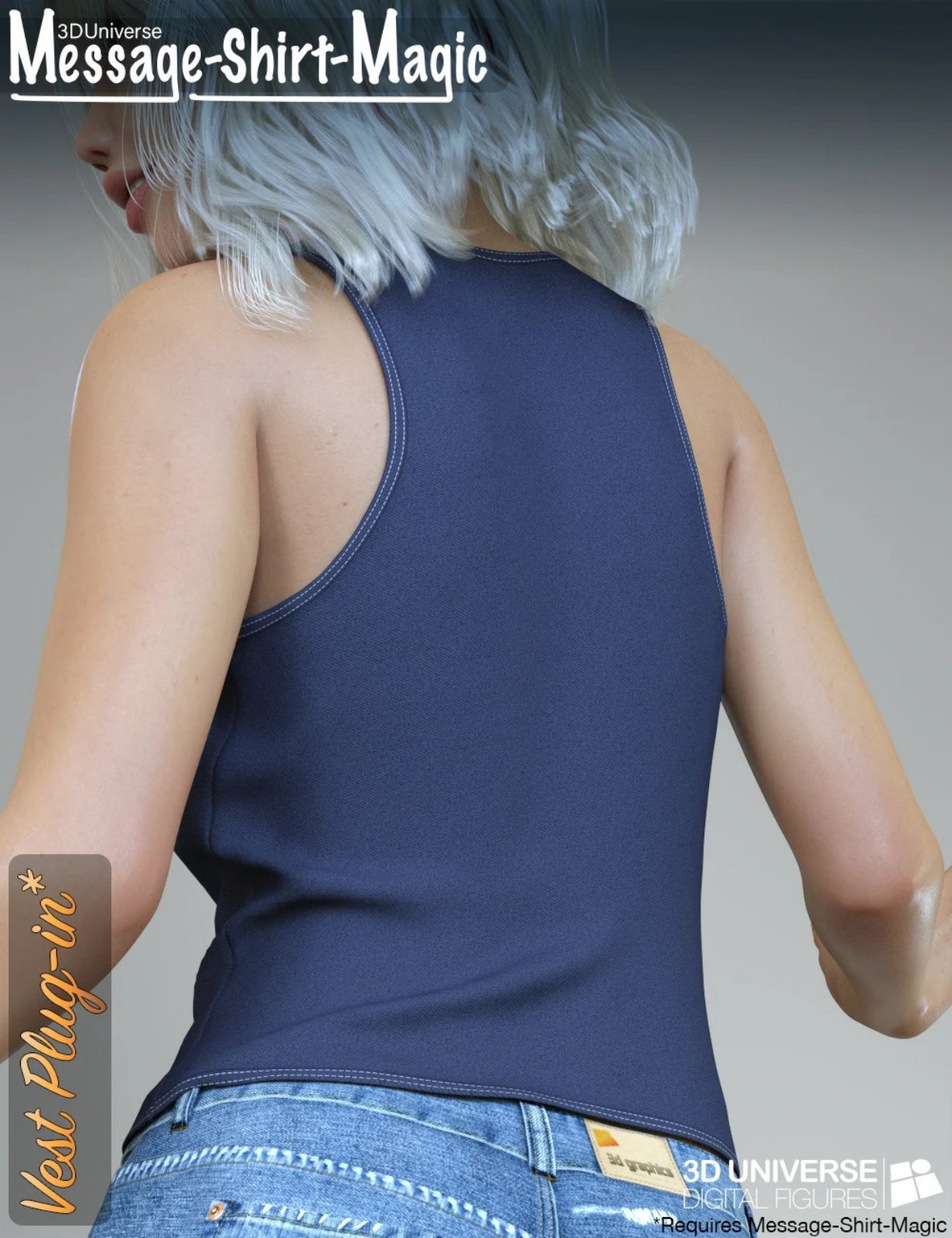 Message-Shirt-Magic Vest Plugin for Genesis 8 Female by N/A